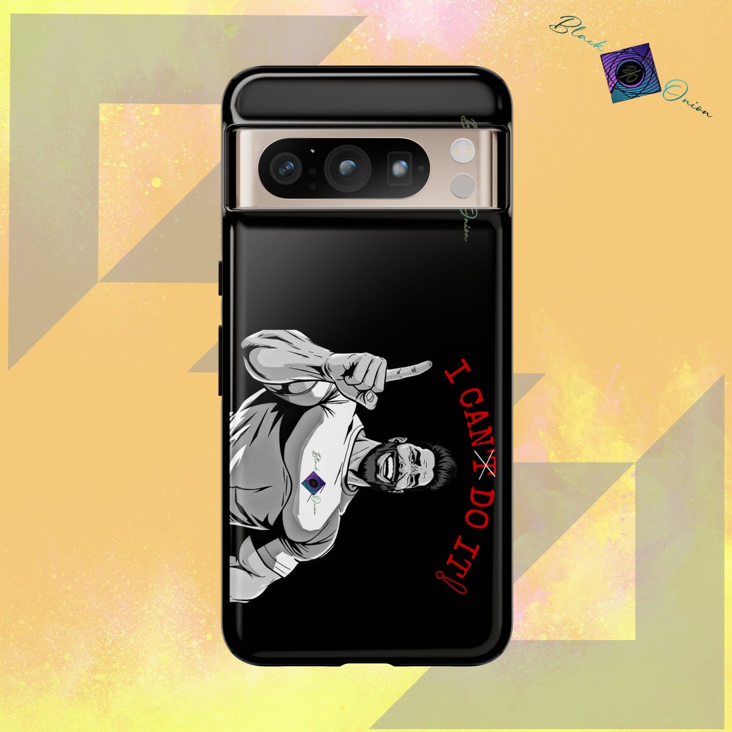 BlackOnion Brand New Phone Case - with Motivational Workout Motif’I Can Do It ‘💪🔥🫵
