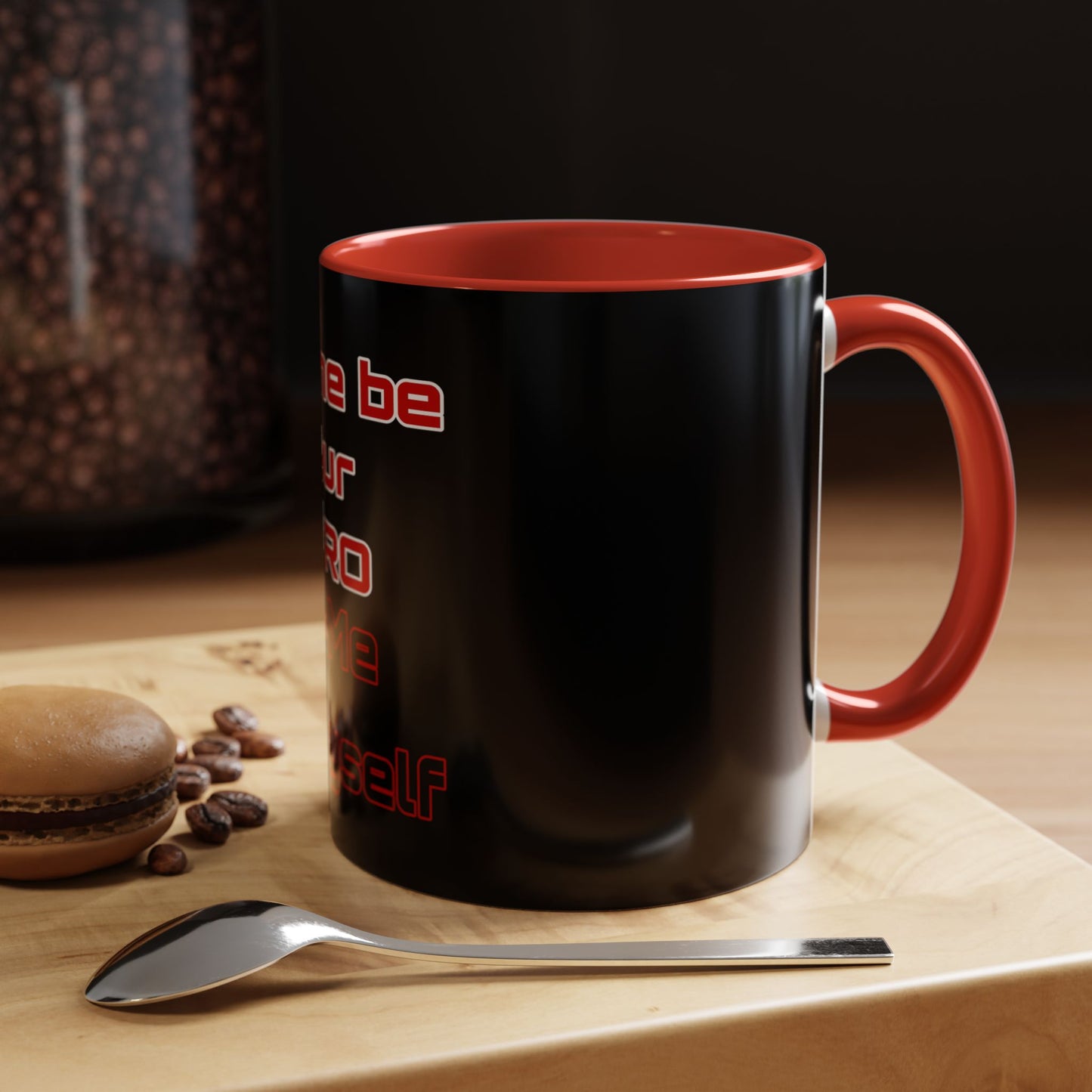 BlackOnion Coffee Mug - 11oz with Workout Motif ‘Let me be your Hero’🔥💪🫵