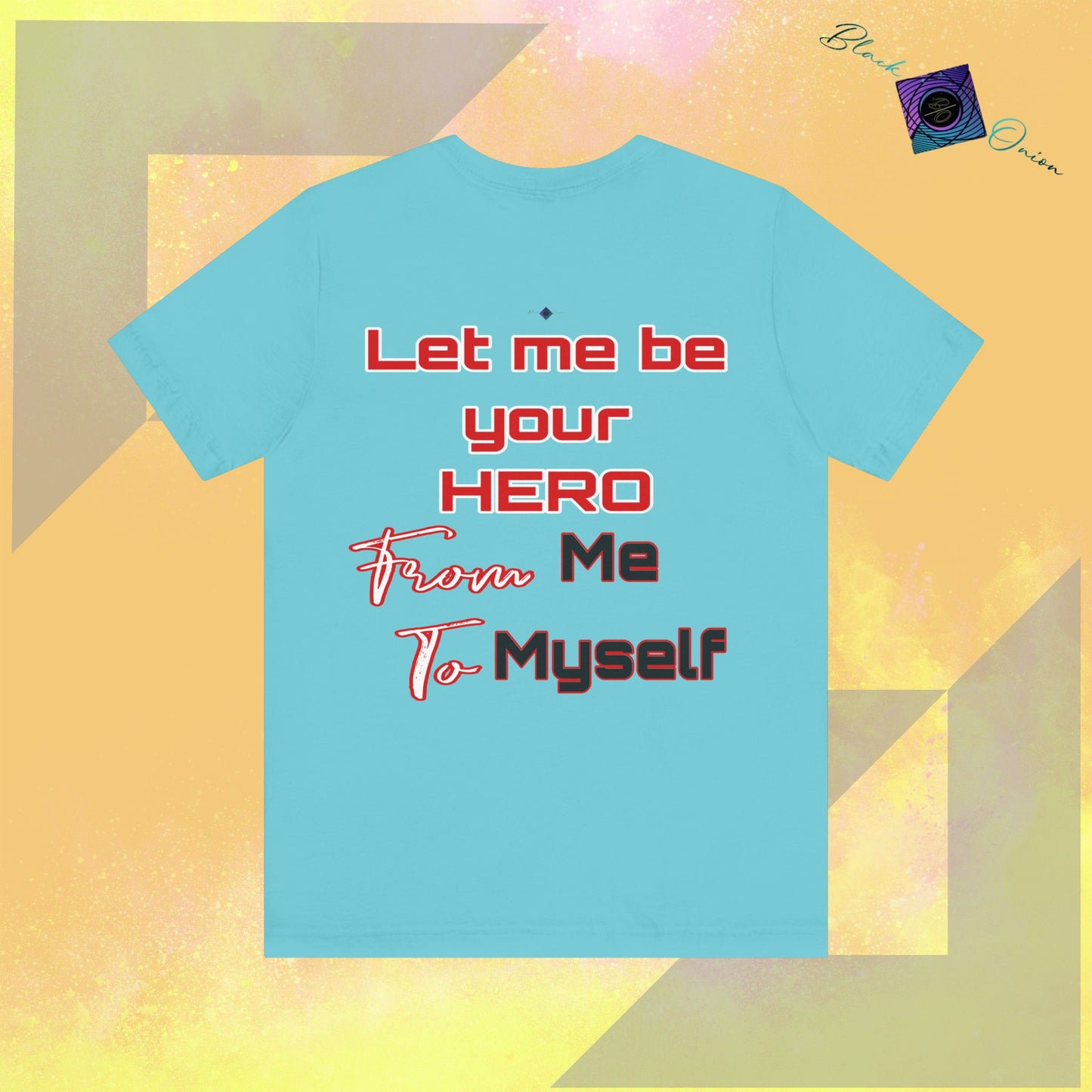 BlackOnion T-Shirt with Workout Motif “Let me be your Hero” 🫵🔥💪