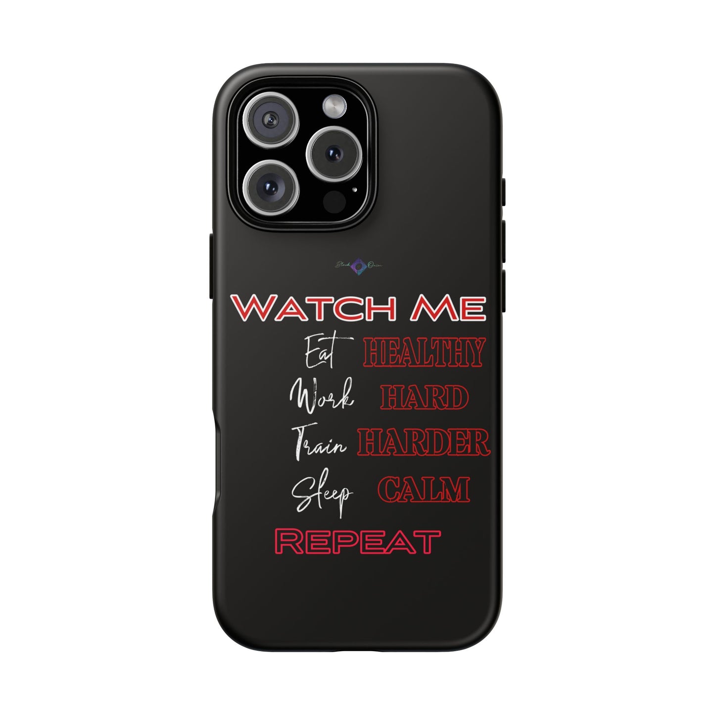 BlackOnion Phone Case -with Motivational Motif 'Watch Me' 💪🔥🫵