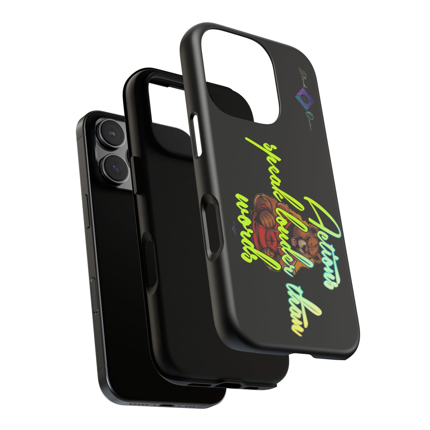 BlackOnion Brand New Phone Case - with Motivational Workout Motif ‘Actions speak lauder ‘💪🔥🫵