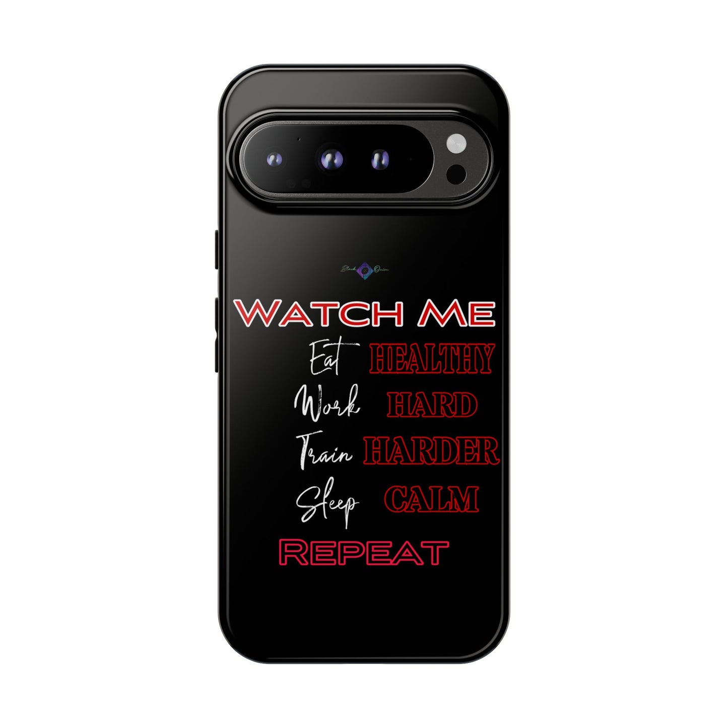 BlackOnion Phone Case -with Motivational Motif 'Watch Me' 💪🔥🫵