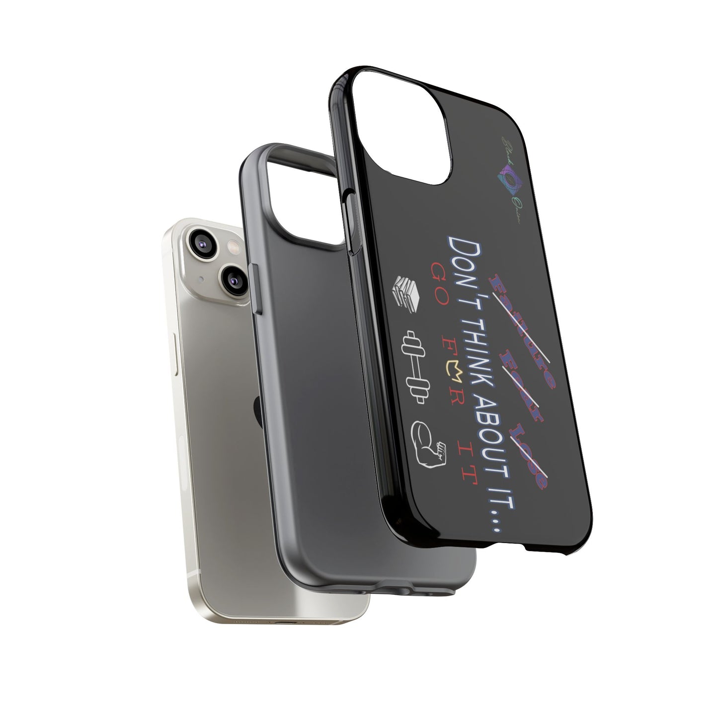 BlackOnion Brand New Phone Case - with Motivational Workout Motif’Don’t think ‘💪🔥🫵