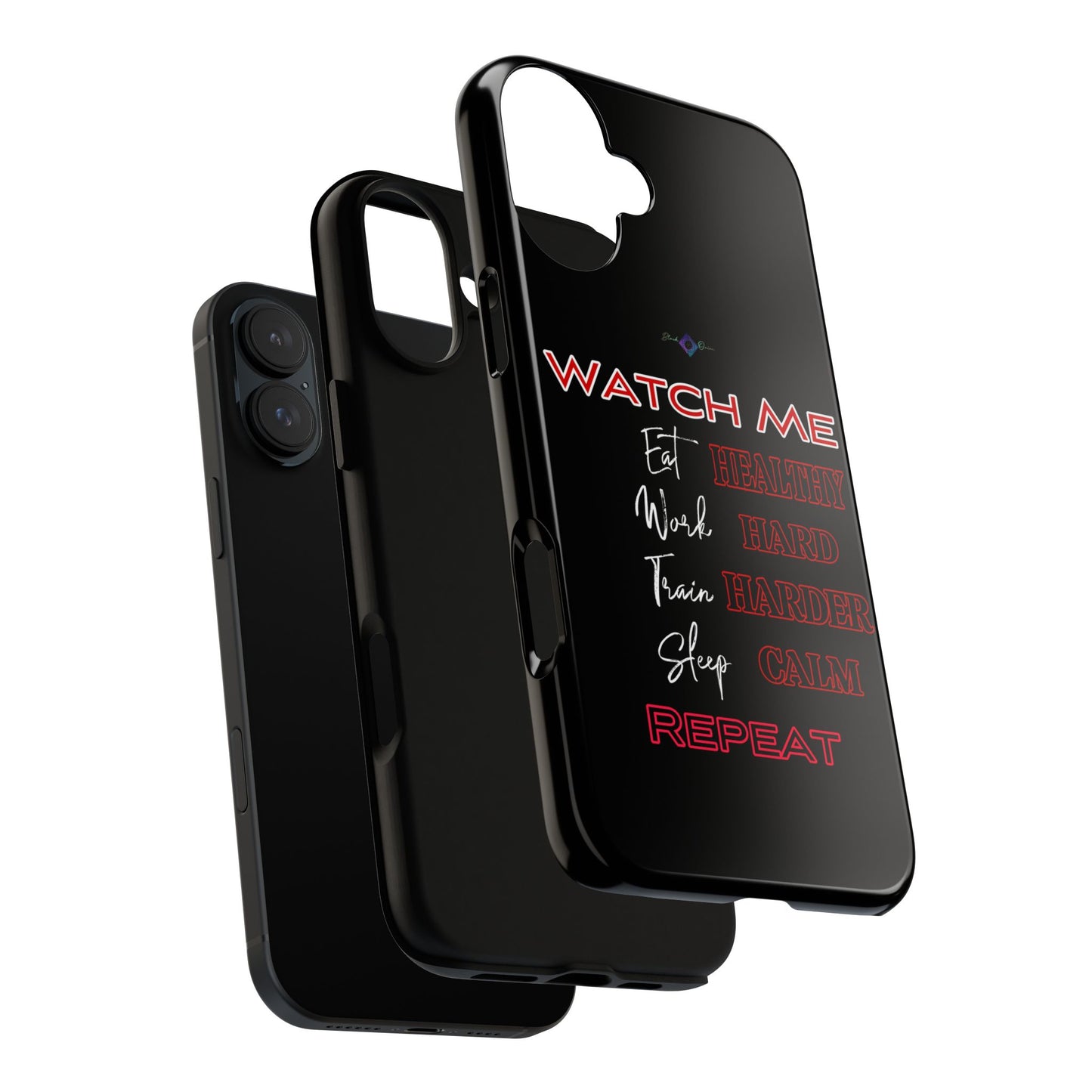 BlackOnion Phone Case -with Motivational Motif 'Watch Me' 💪🔥🫵