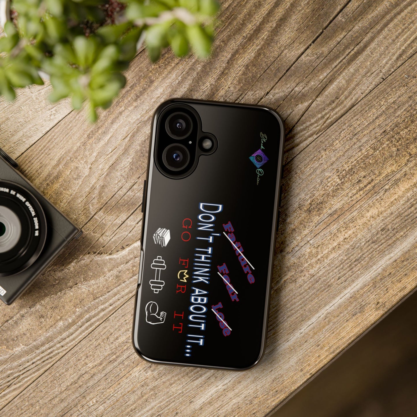 BlackOnion Brand New Phone Case - with Motivational Workout Motif’Don’t think ‘💪🔥🫵