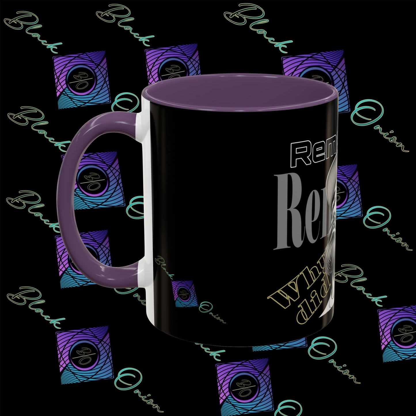 BlackOnion Coffee Mug 2 with Workout Motif ‘Remember V2’🫵🔥💪