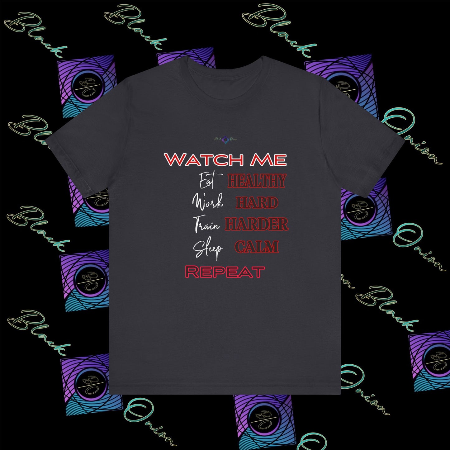 BlackOnion "Watch Me" T-Shirt with Workout Motif V4 ๐ช๐ฅ