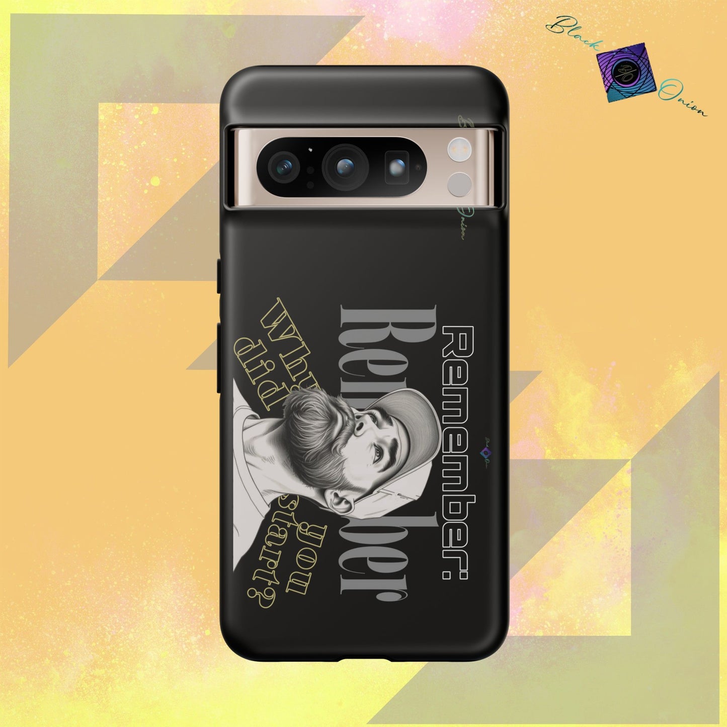 BlackOnion Brand New Phone Case - with Motivational Workout Motif’Remember ‘💪🔥🫵