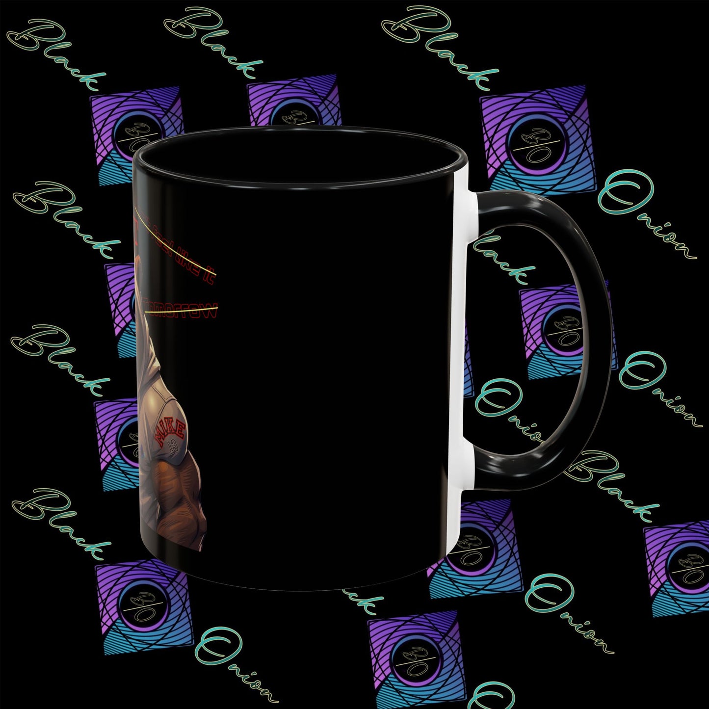BlackOnion Coffee Mug - 11oz with Workout Motif ‘Mike 13’🔥💪🫵