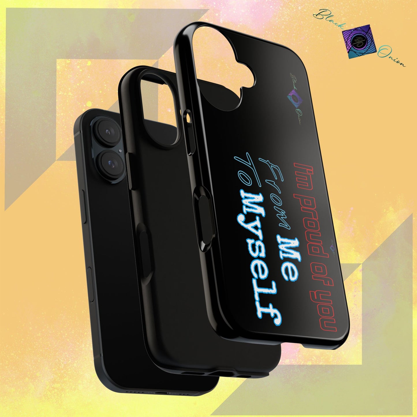 BlackOnion Brand New Phone Case - with Motivational Workout Motif’I’m proud of you ‘💪🔥🫵