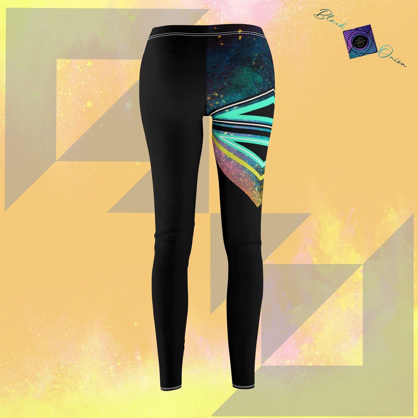 BlackOnion Stylish Women's Mid-rise Casual Leggings with Workout Motif ๐ธ๐โค๏ธ