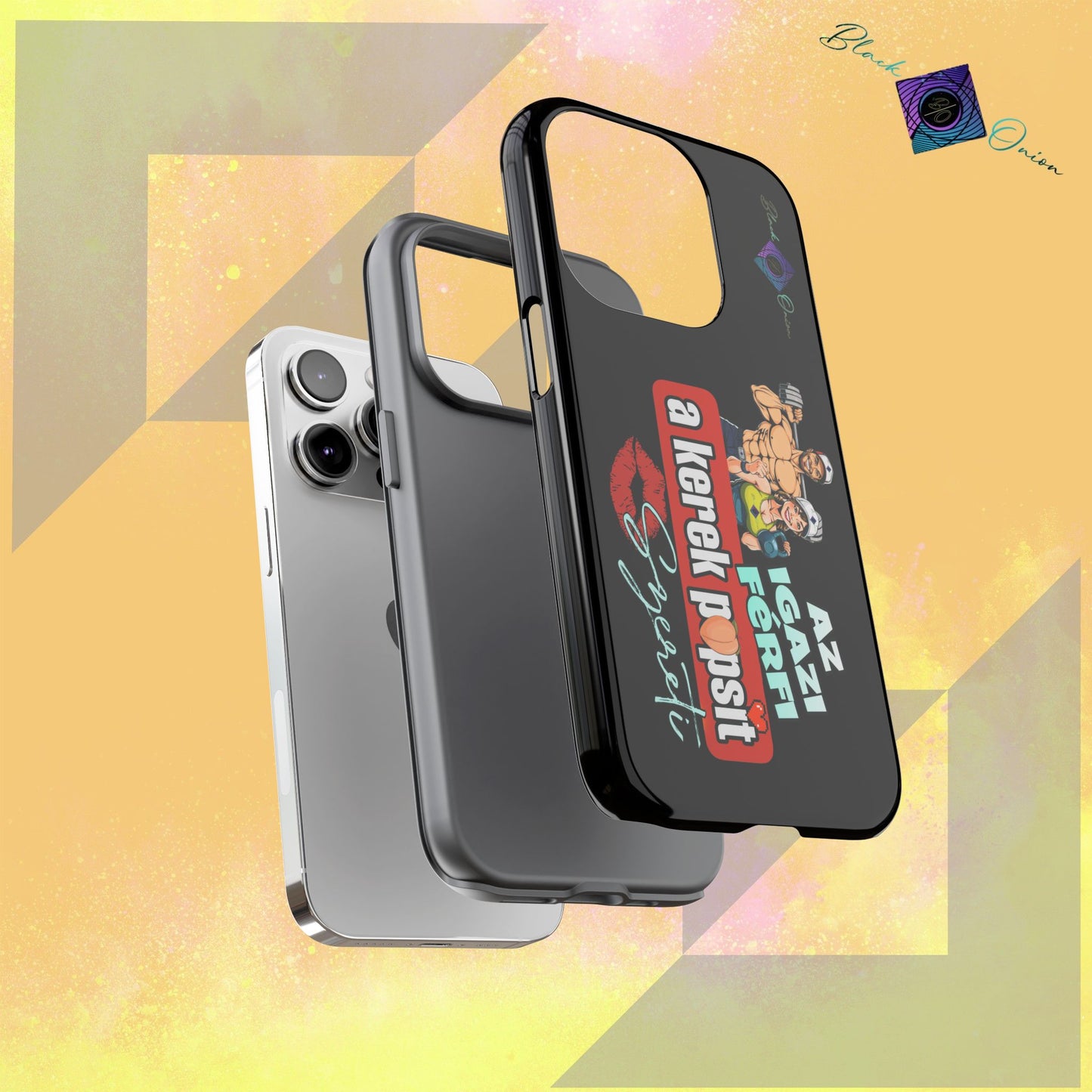 BlackOnion Brand New Phone Case - with Motivational Workout Motif ‘Az igazi férfi ‘💪🔥🫵