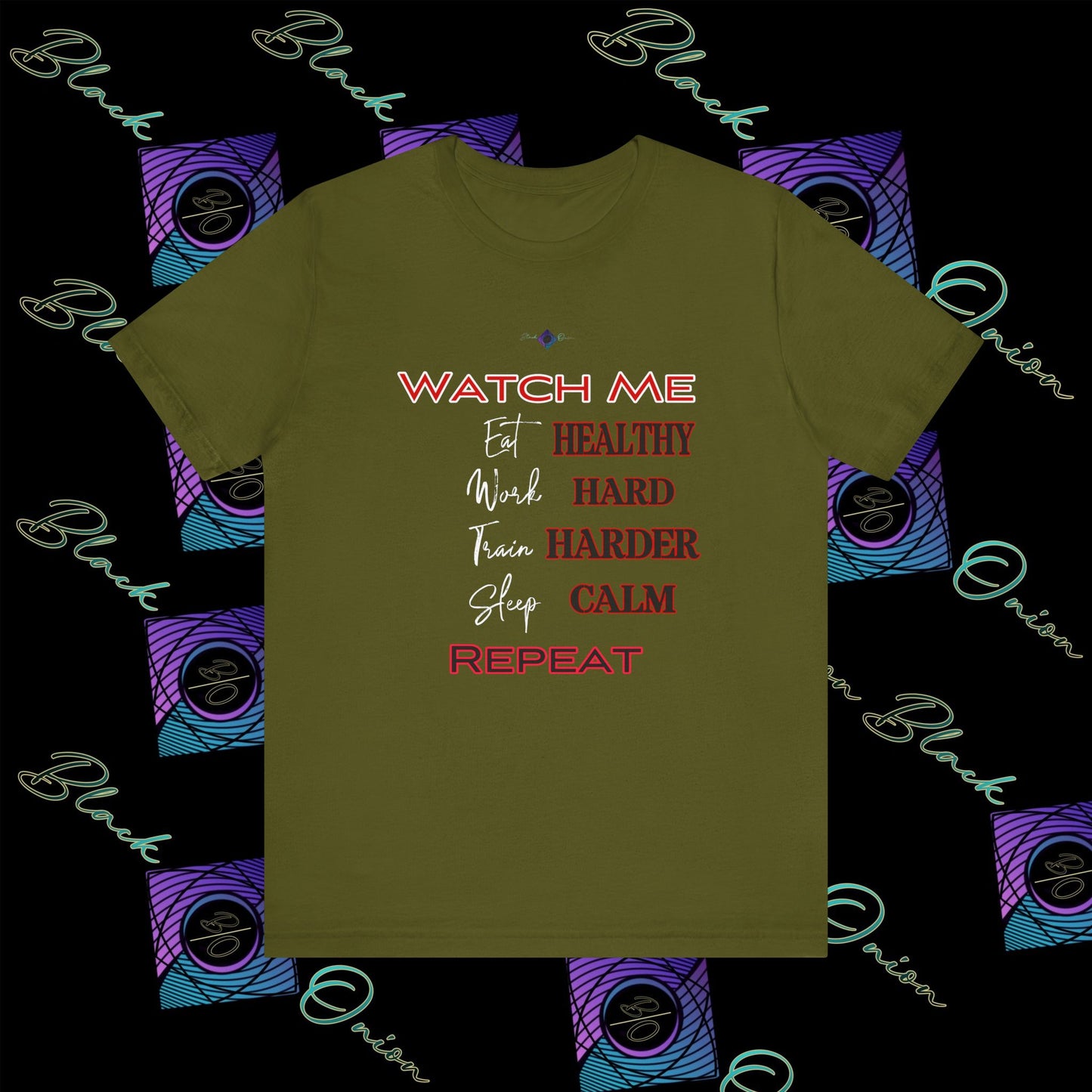 BlackOnion "Watch Me" T-Shirt with Workout Motif V4 ๐ช๐ฅ