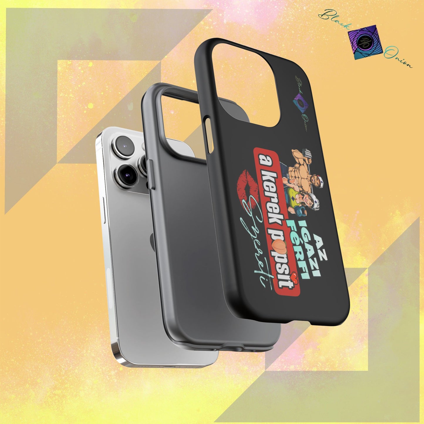 BlackOnion Brand New Phone Case - with Motivational Workout Motif ‘Az igazi férfi ‘💪🔥🫵