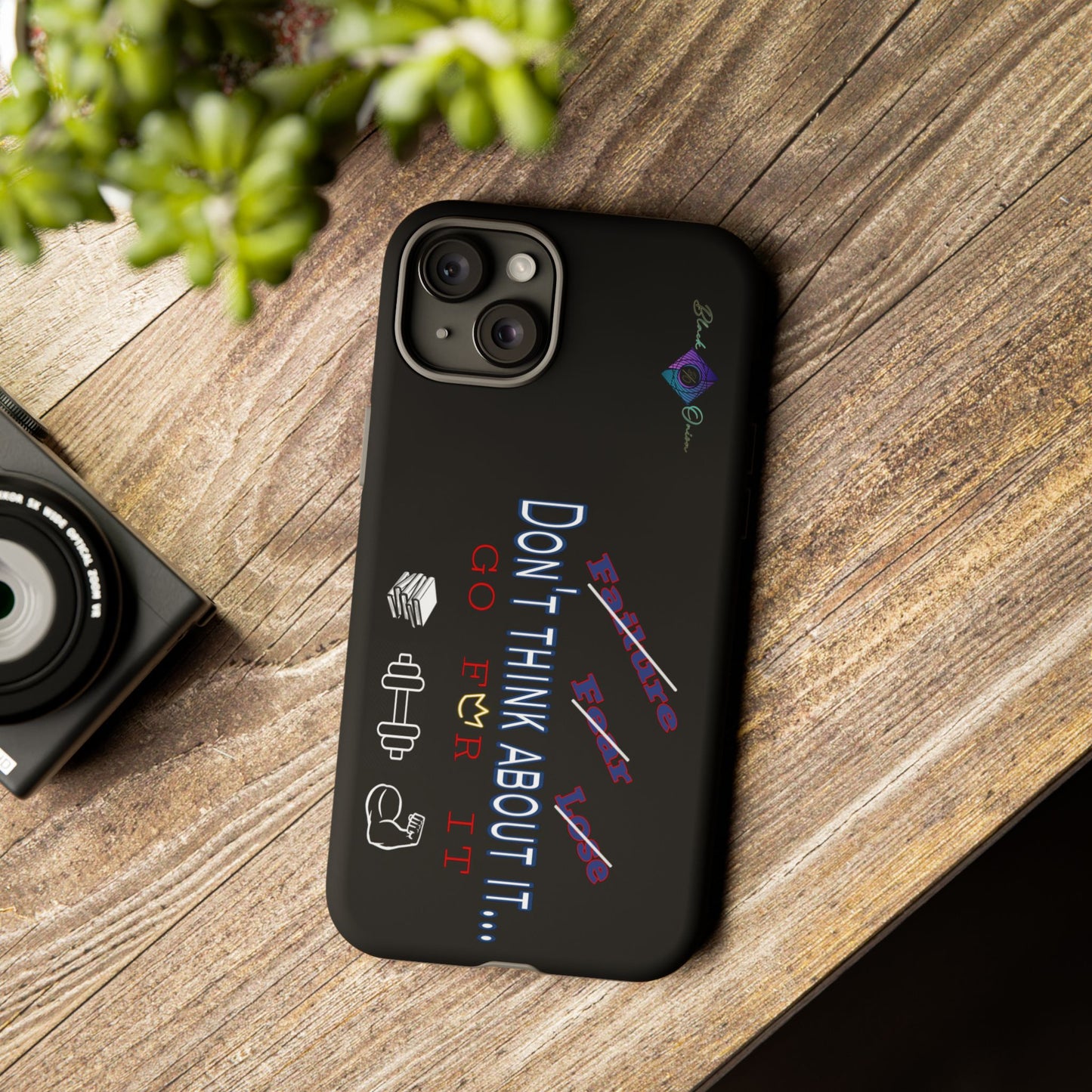 BlackOnion Brand New Phone Case - with Motivational Workout Motif’Don’t think ‘💪🔥🫵
