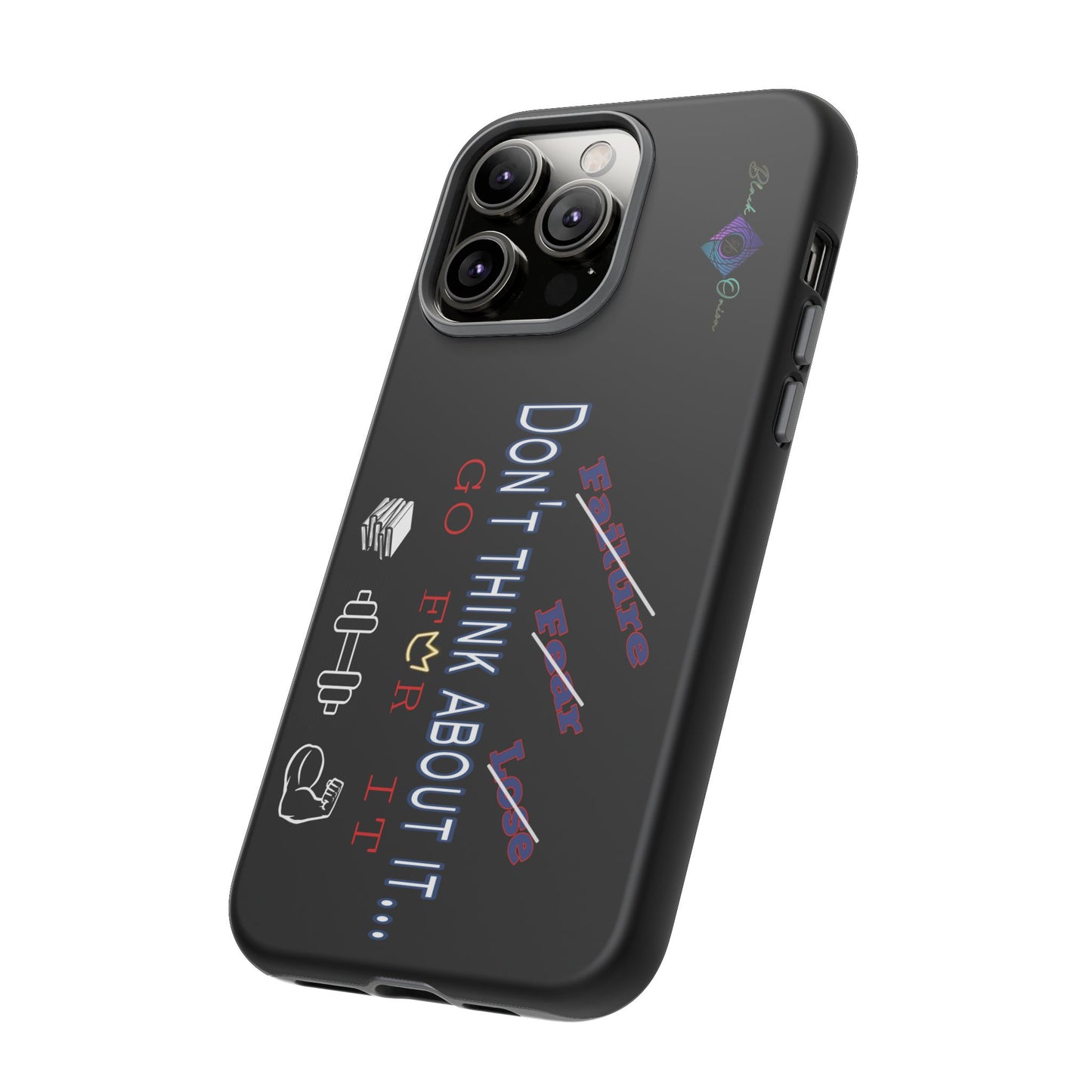 BlackOnion Brand New Phone Case - with Motivational Workout Motif’Don’t think ‘💪🔥🫵