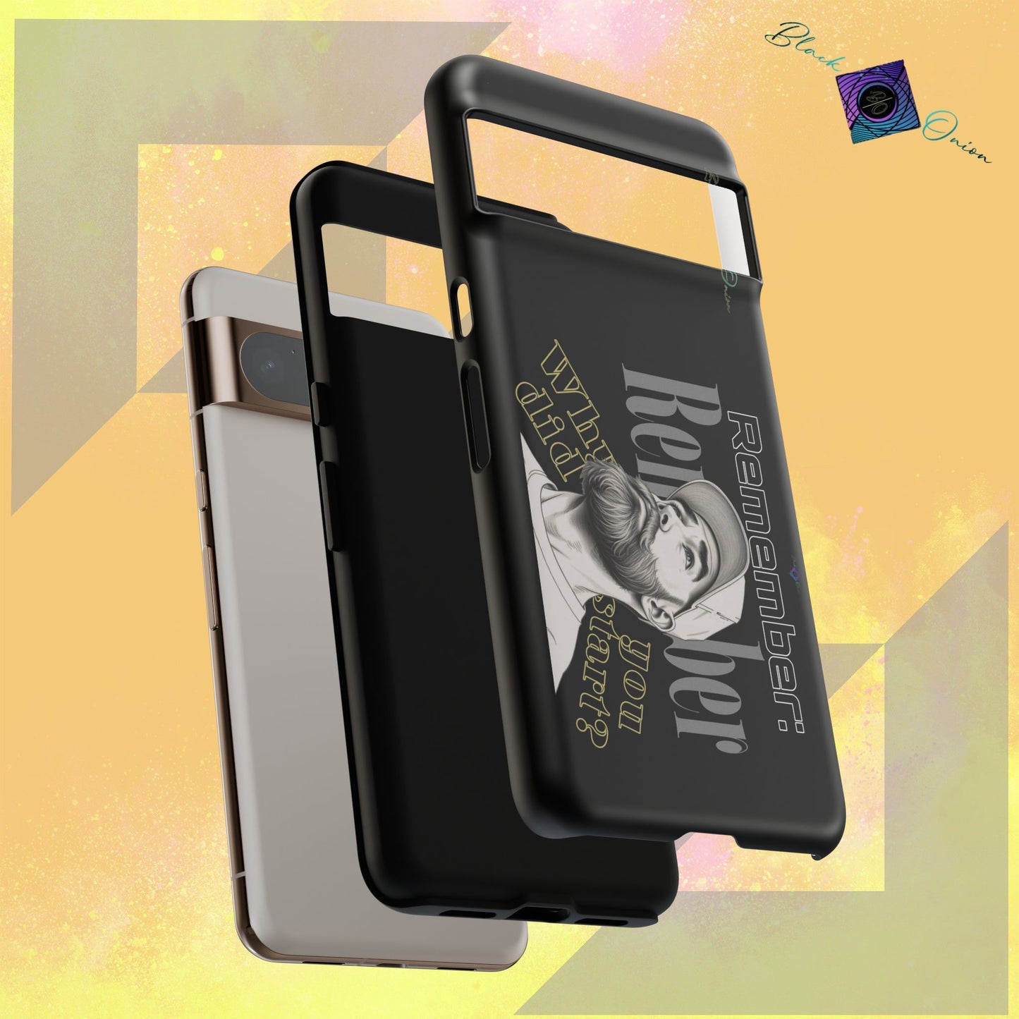 BlackOnion Brand New Phone Case - with Motivational Workout Motif’Remember ‘💪🔥🫵