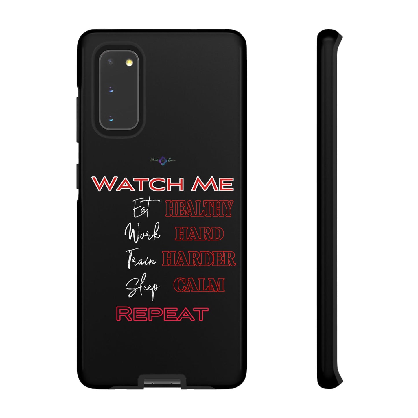 BlackOnion Phone Case -with Motivational Motif 'Watch Me' 💪🔥🫵