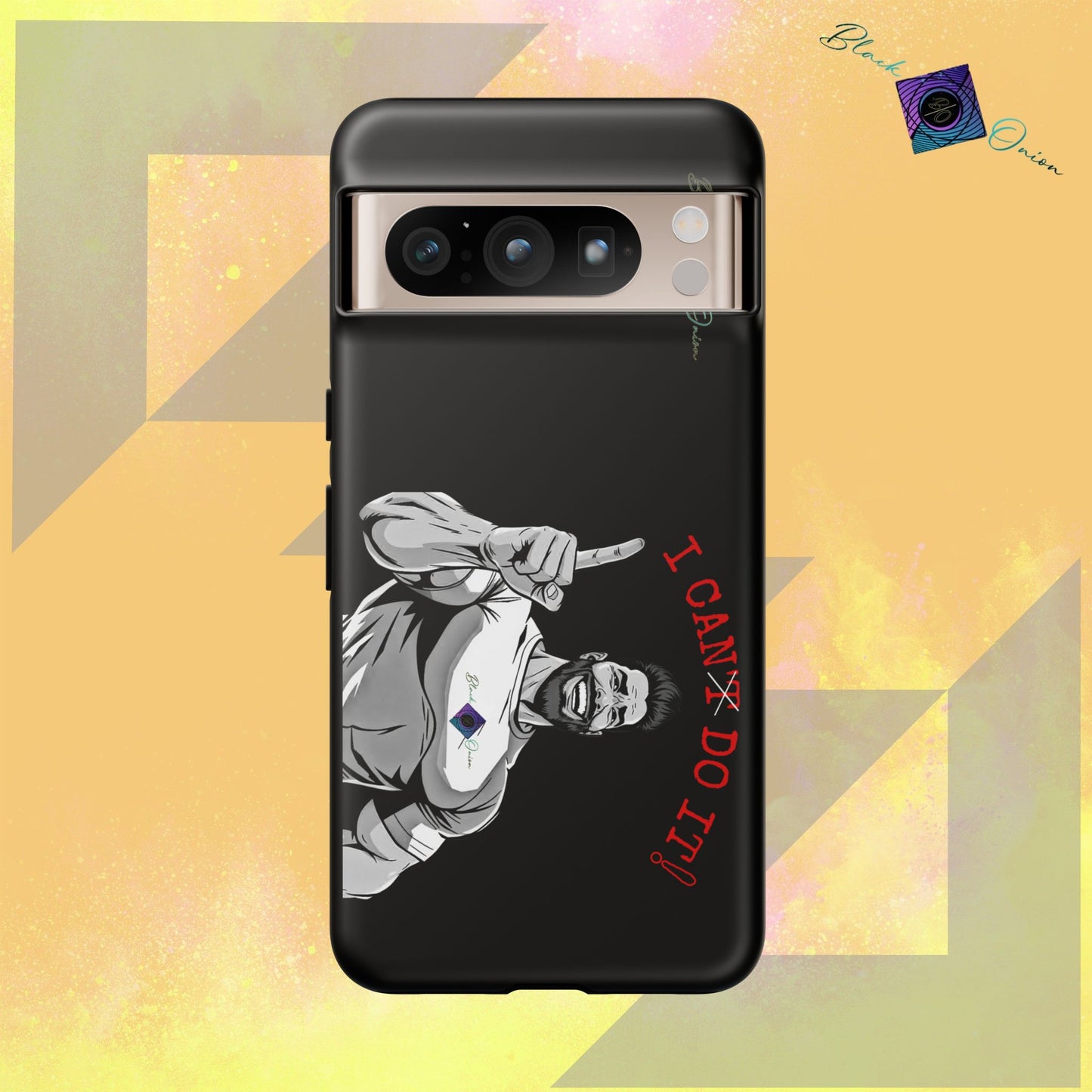 BlackOnion Brand New Phone Case - with Motivational Workout Motif’I Can Do It ‘💪🔥🫵