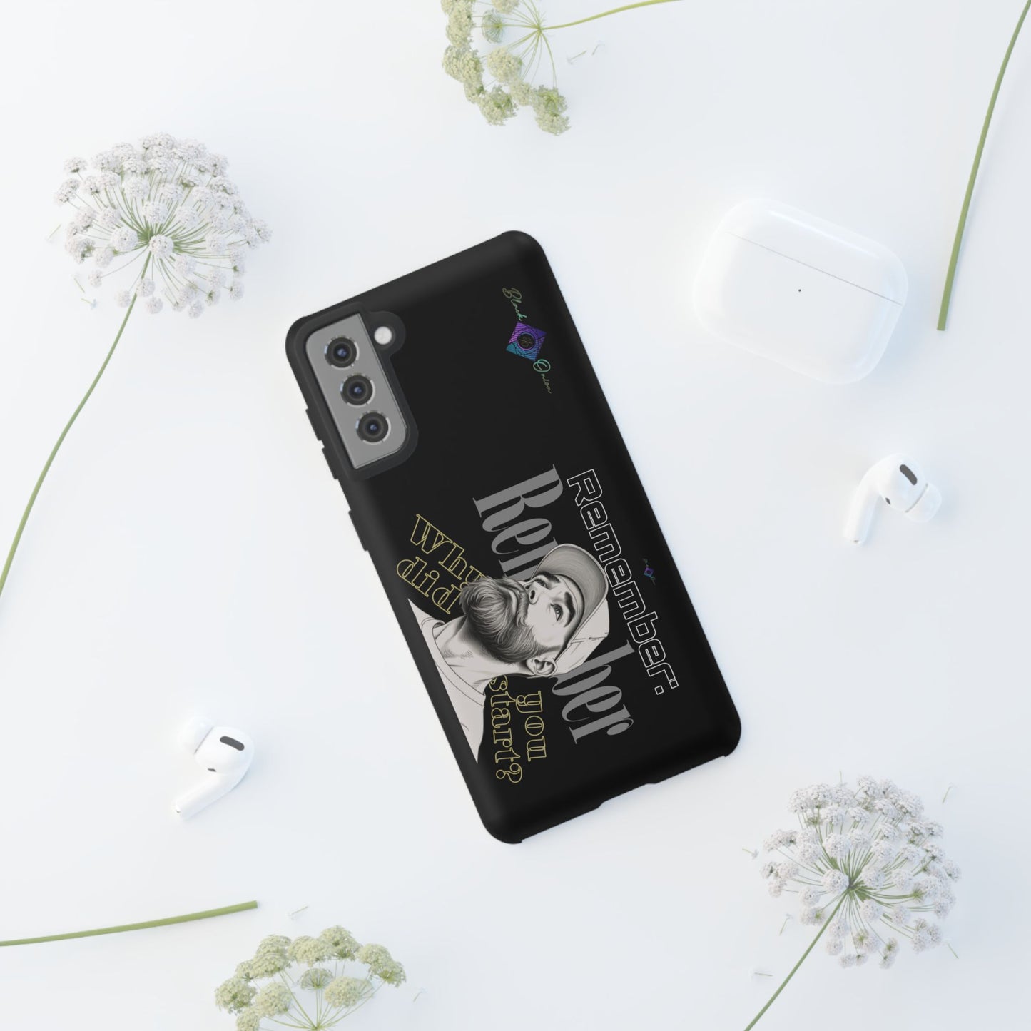 BlackOnion Brand New Phone Case - with Motivational Workout Motif’Remember ‘💪🔥🫵