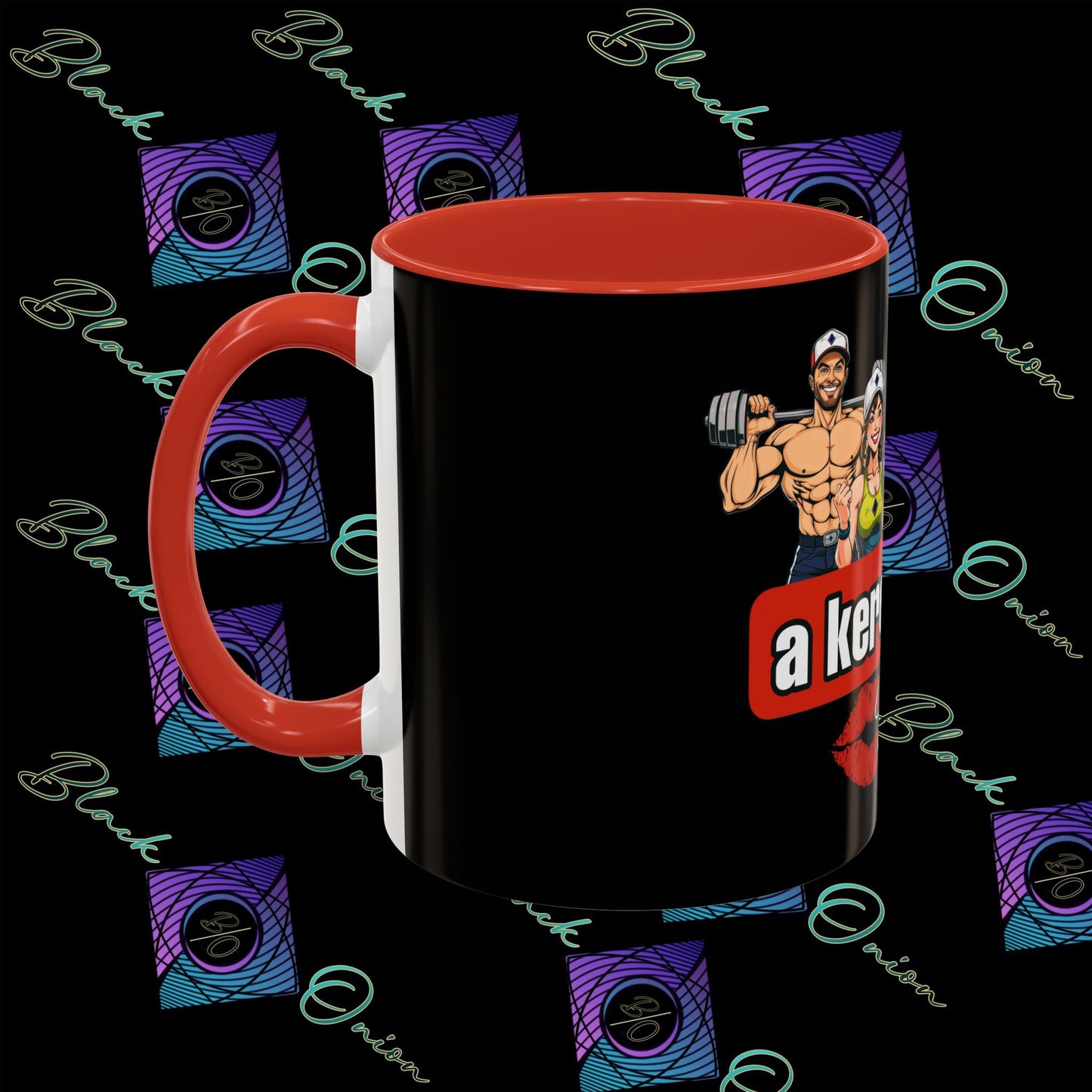 BlackOnion Coffee Mug - 11oz with Workout Motif ‘Az igazi férfi’🔥💪🫵