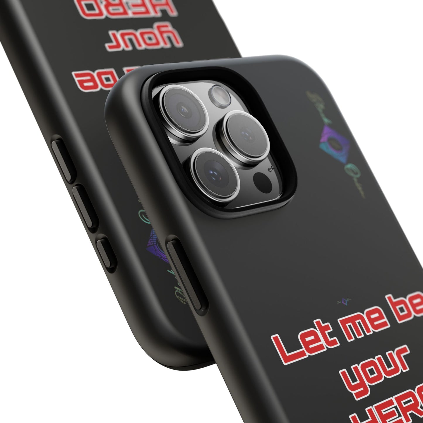 BlackOnion Brand New Phone Case - with Motivational Workout Motif’Let me be your Hero ‘💪🔥🫵