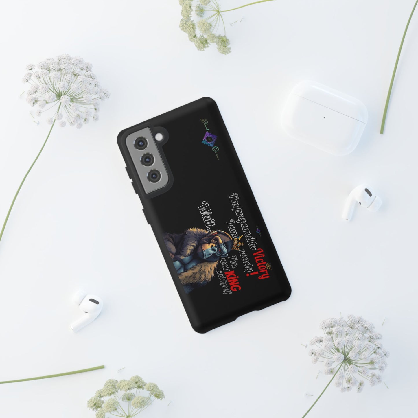BlackOnion Brand New Phone Case - with Motivational Workout Motif’Victory 👑‘💪🔥🫵
