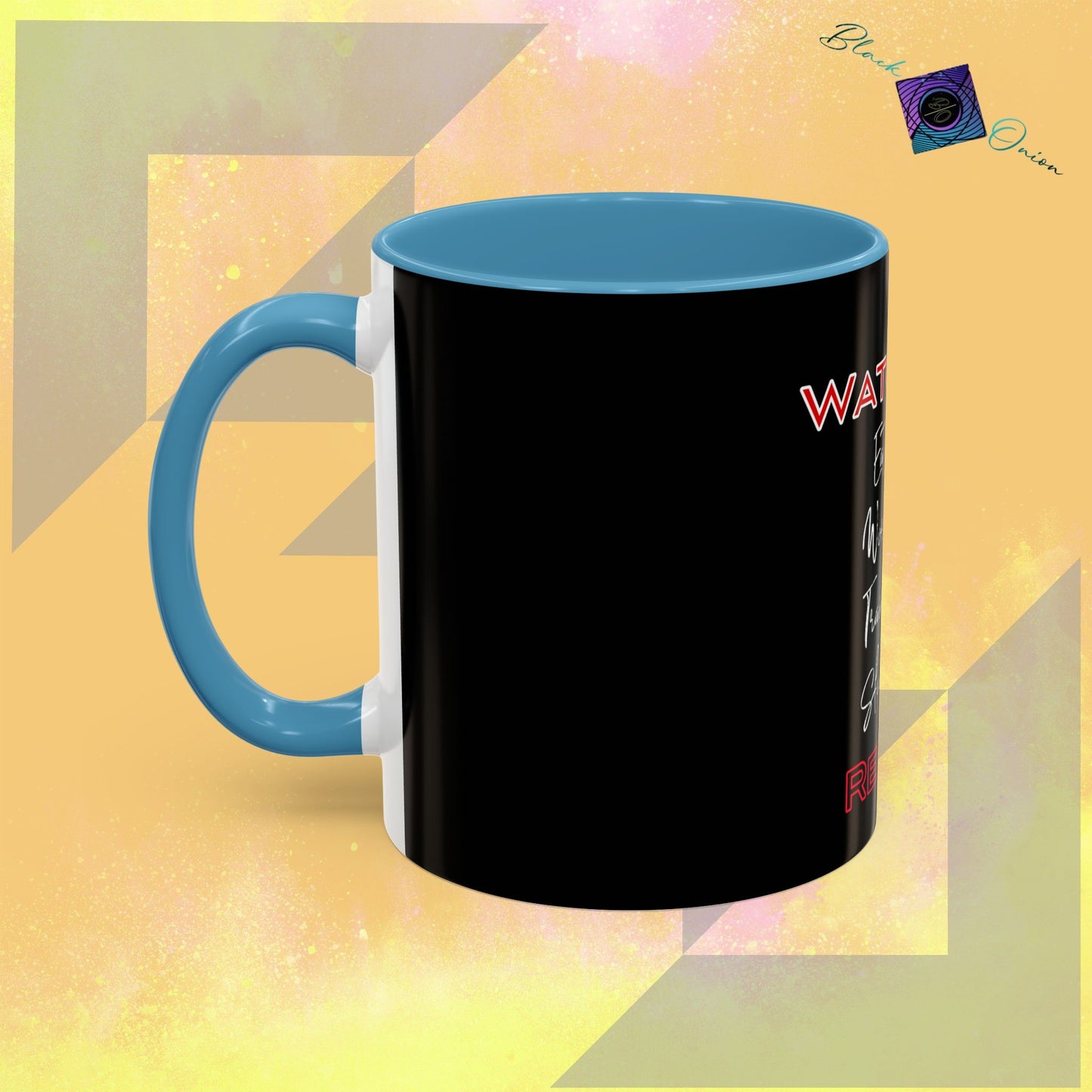BlackOnion Coffee Mug - 11oz with workout motif ‘Watch Me’🔥💪🫵