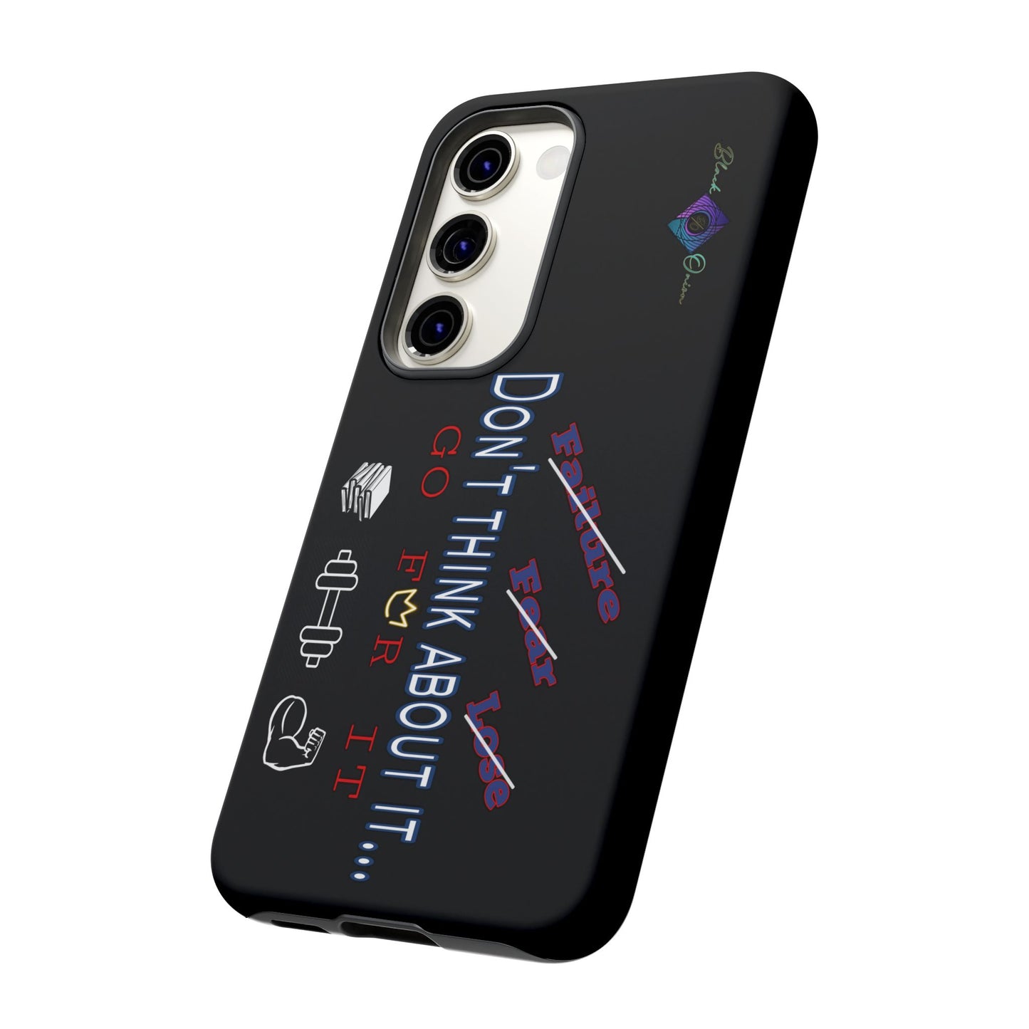 BlackOnion Brand New Phone Case - with Motivational Workout Motif’Don’t think ‘💪🔥🫵