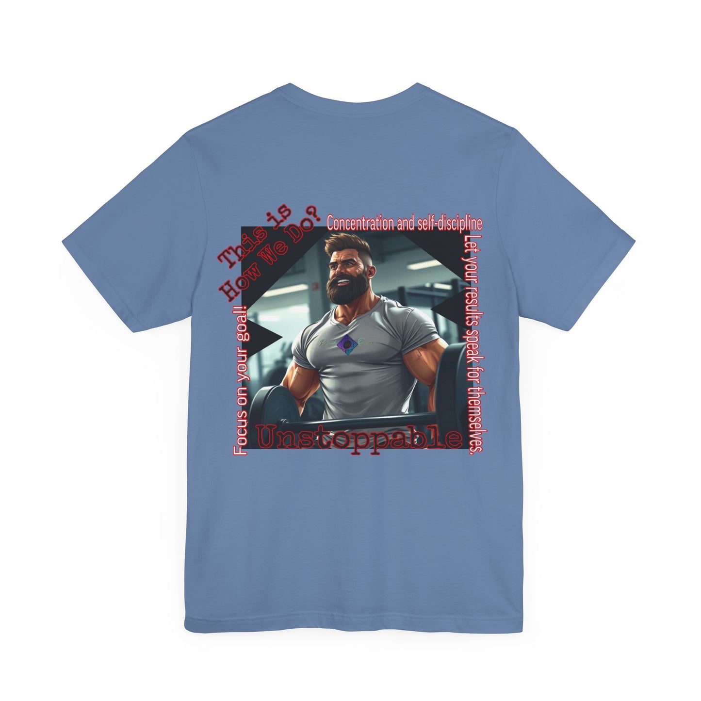 BlackOnion T-Shirt with Workout Motif “Unstoppable “💪🔥🫵
