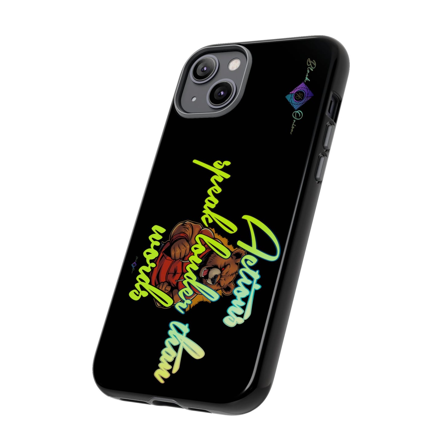 BlackOnion Brand New Phone Case - with Motivational Workout Motif ‘Actions speak lauder ‘💪🔥🫵