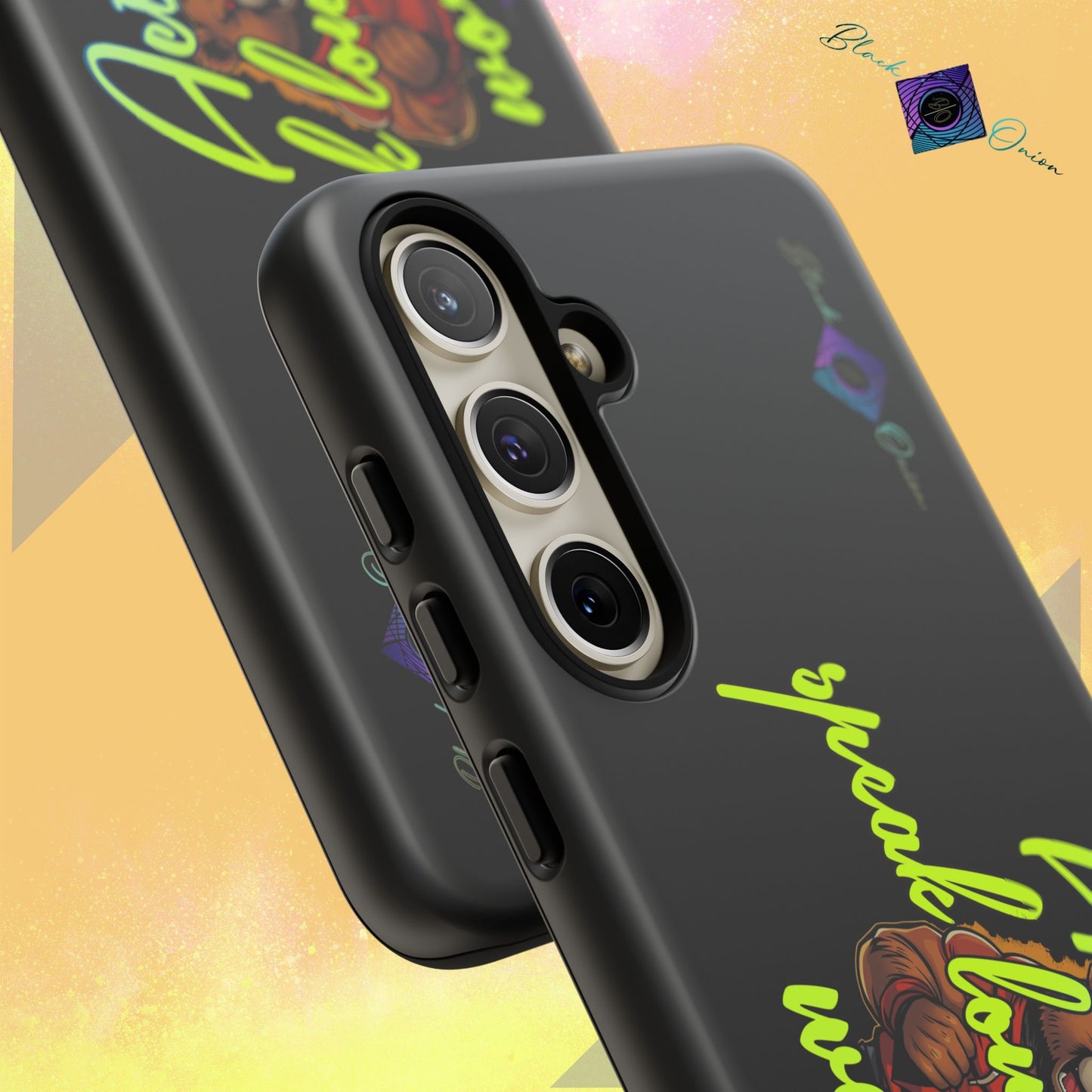 BlackOnion Brand New Phone Case - with Motivational Workout Motif ‘Actions speak lauder ‘💪🔥🫵