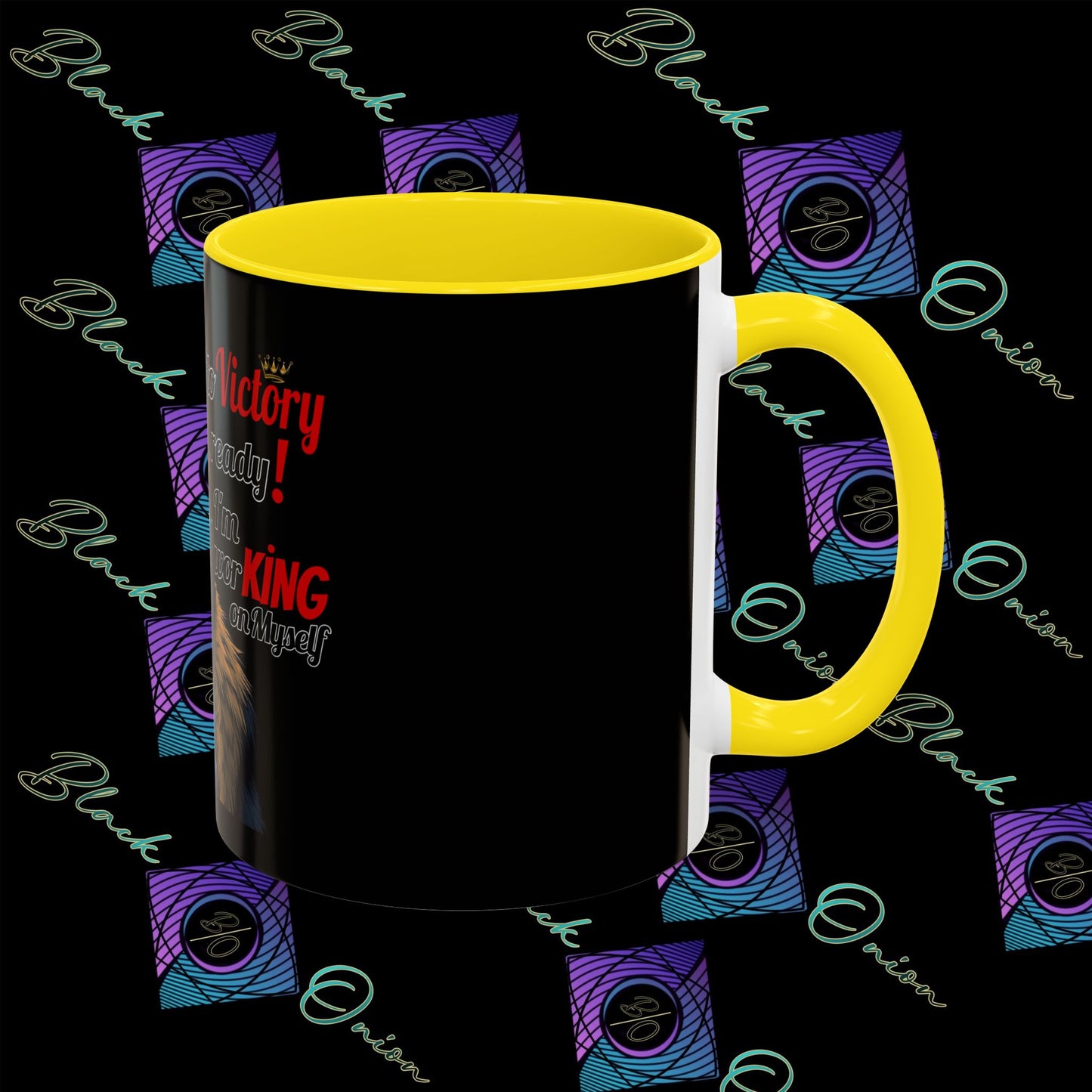 BlackOnion Coffee Mug 2 with Workout Motif ‘Victory V2’🫵🔥💪