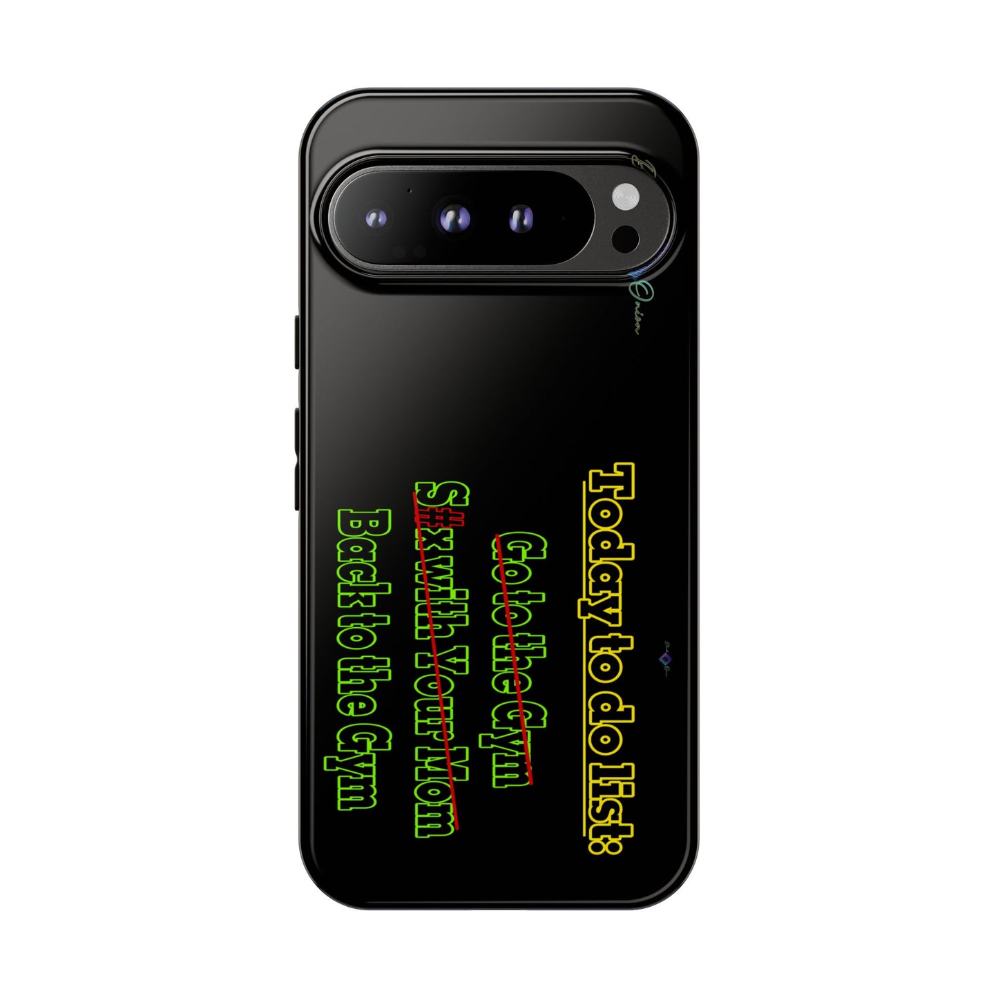 BlackOnion Brand New Phone Case - with Motivational Workout Motif’Today To Do List V2 ‘💪🔥🫵