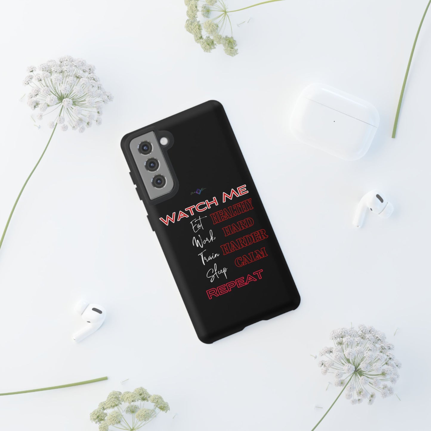 BlackOnion Phone Case -with Motivational Motif 'Watch Me' 💪🔥🫵