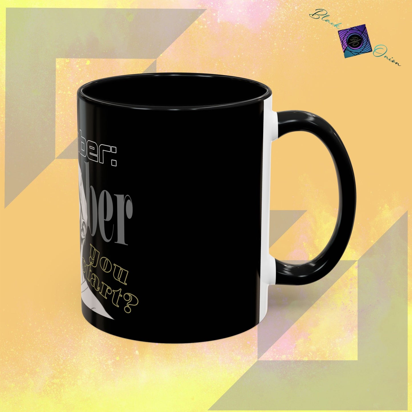 BlackOnion Coffee Mug - 11oz with Workout Motif ‘Remember ’🔥💪🫵