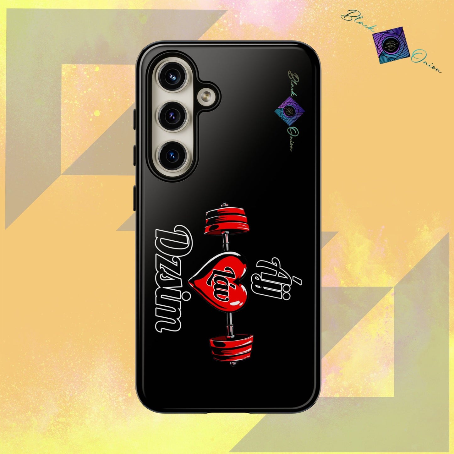 BlackOnion Brand New Phone Case - with Motivational Workout Motif’Ájj Láv Dzsim ‘💪🔥🫵