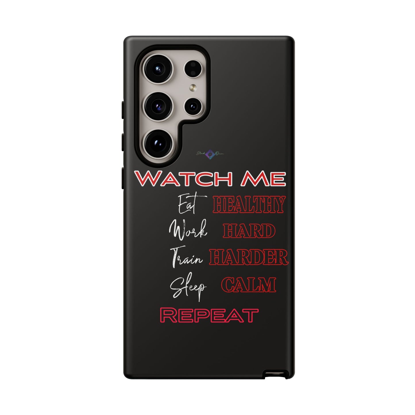 BlackOnion Phone Case -with Motivational Motif 'Watch Me' 💪🔥🫵