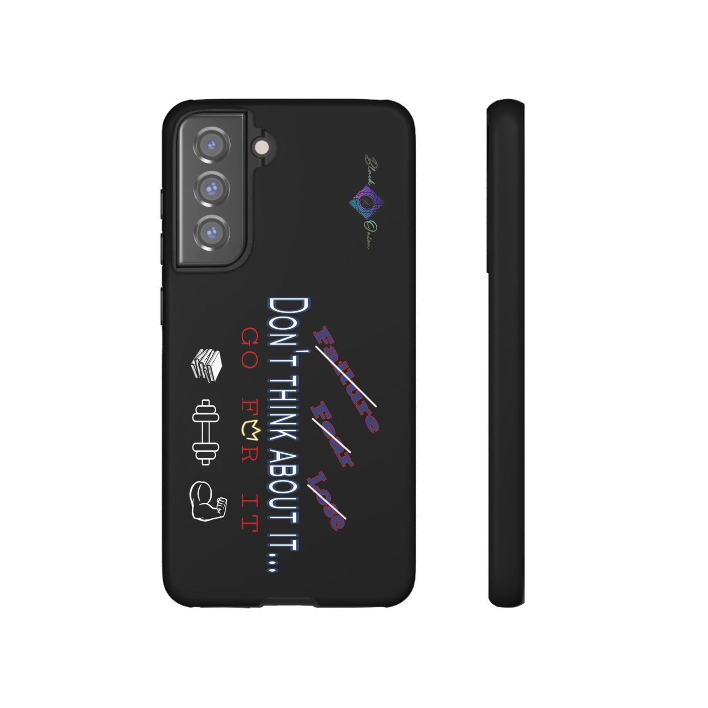 BlackOnion Brand New Phone Case - with Motivational Workout Motif’Don’t think ‘💪🔥🫵