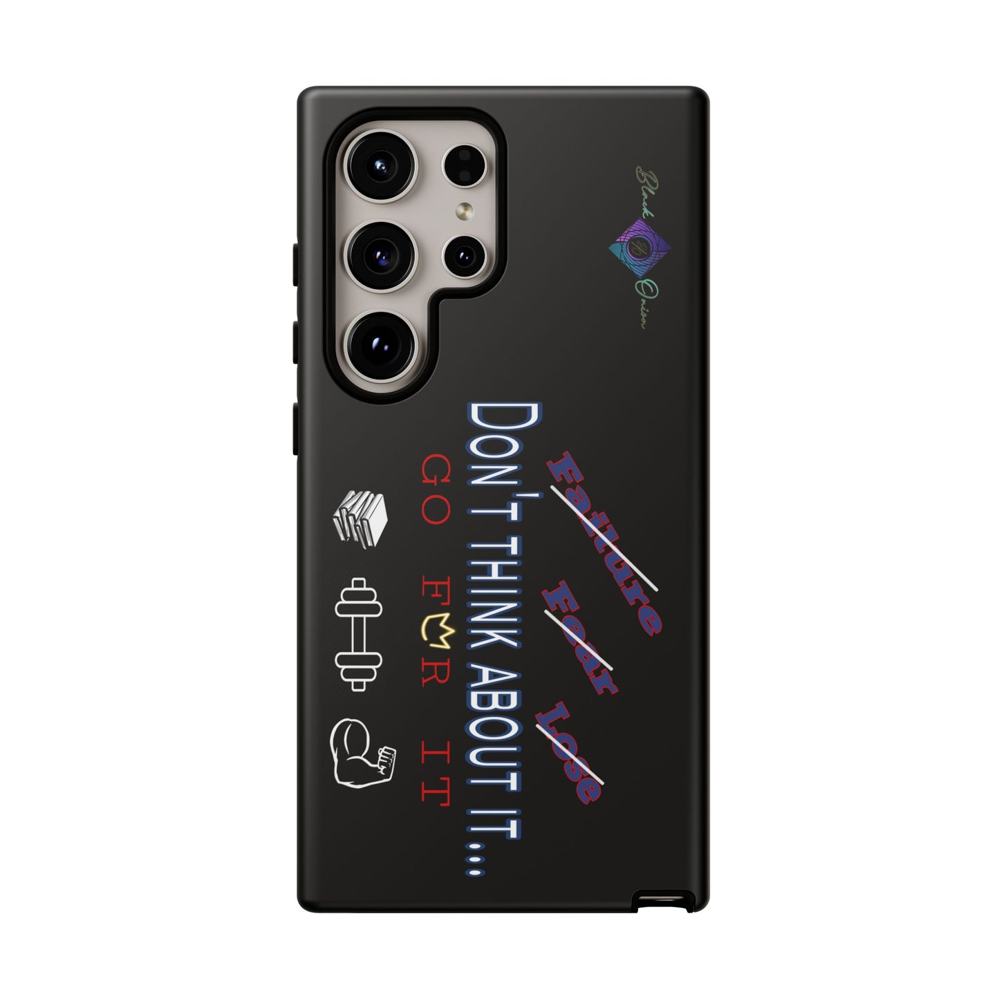BlackOnion Brand New Phone Case - with Motivational Workout Motif’Don’t think ‘💪🔥🫵