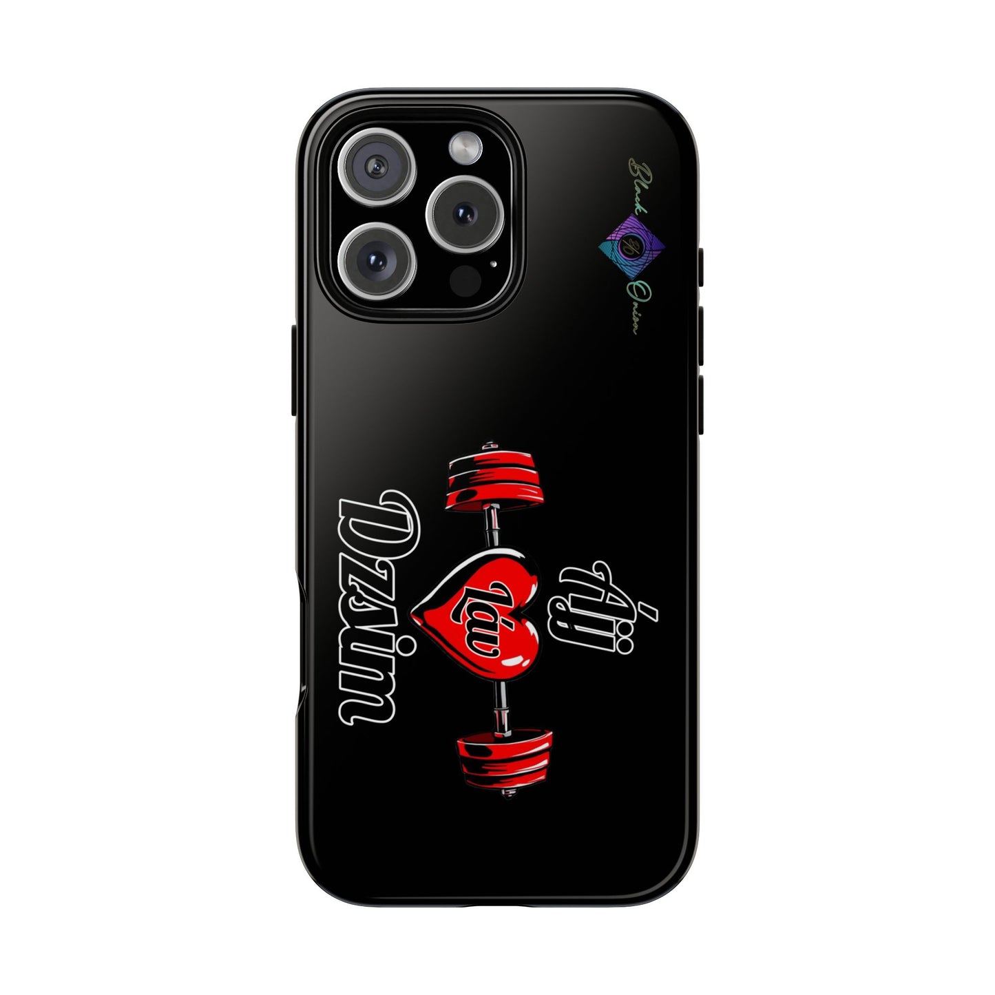 BlackOnion Brand New Phone Case - with Motivational Workout Motif’Ájj Láv Dzsim ‘💪🔥🫵
