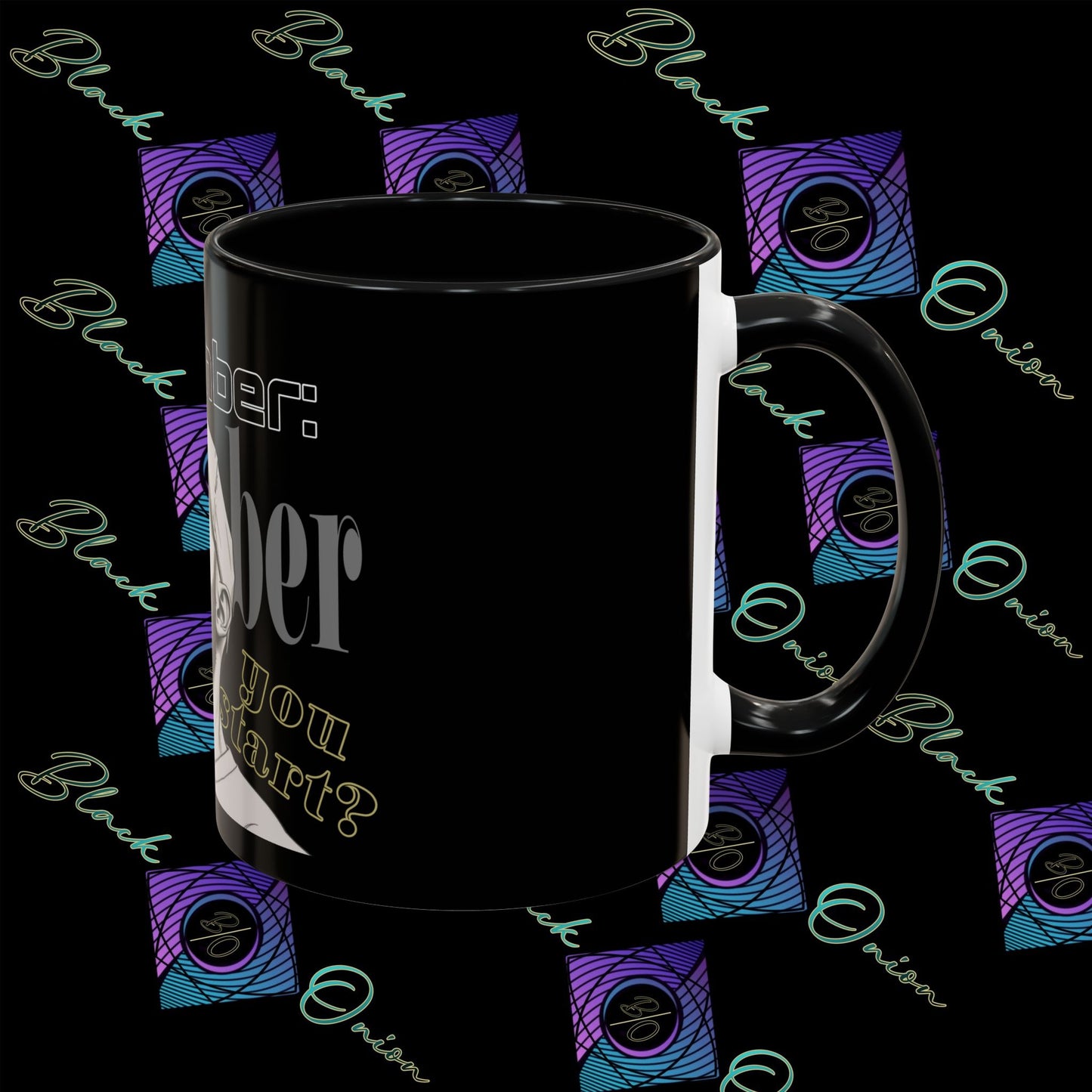 BlackOnion Coffee Mug 2 with Workout Motif ‘Remember V2’🫵🔥💪