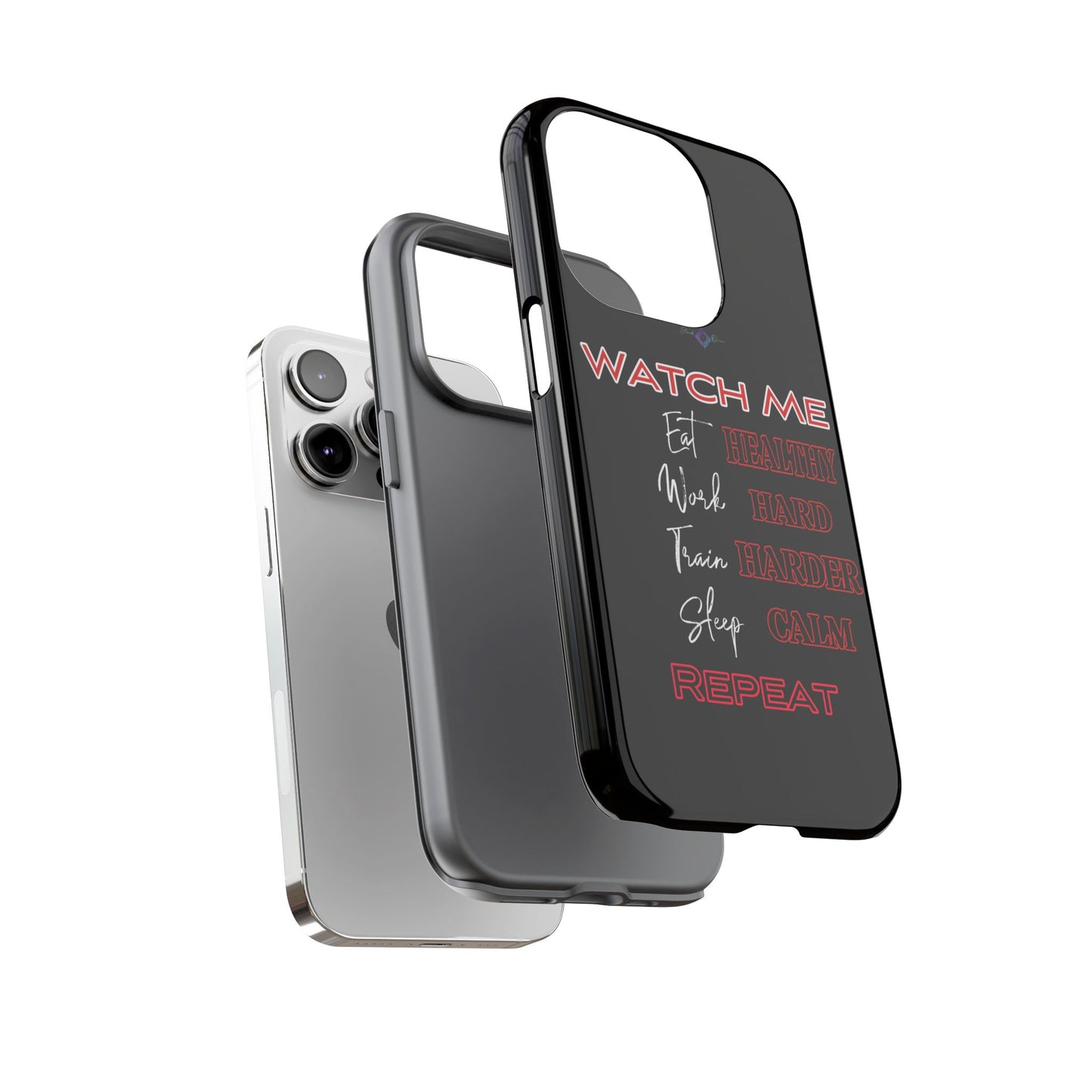 BlackOnion Phone Case -with Motivational Motif 'Watch Me' 💪🔥🫵