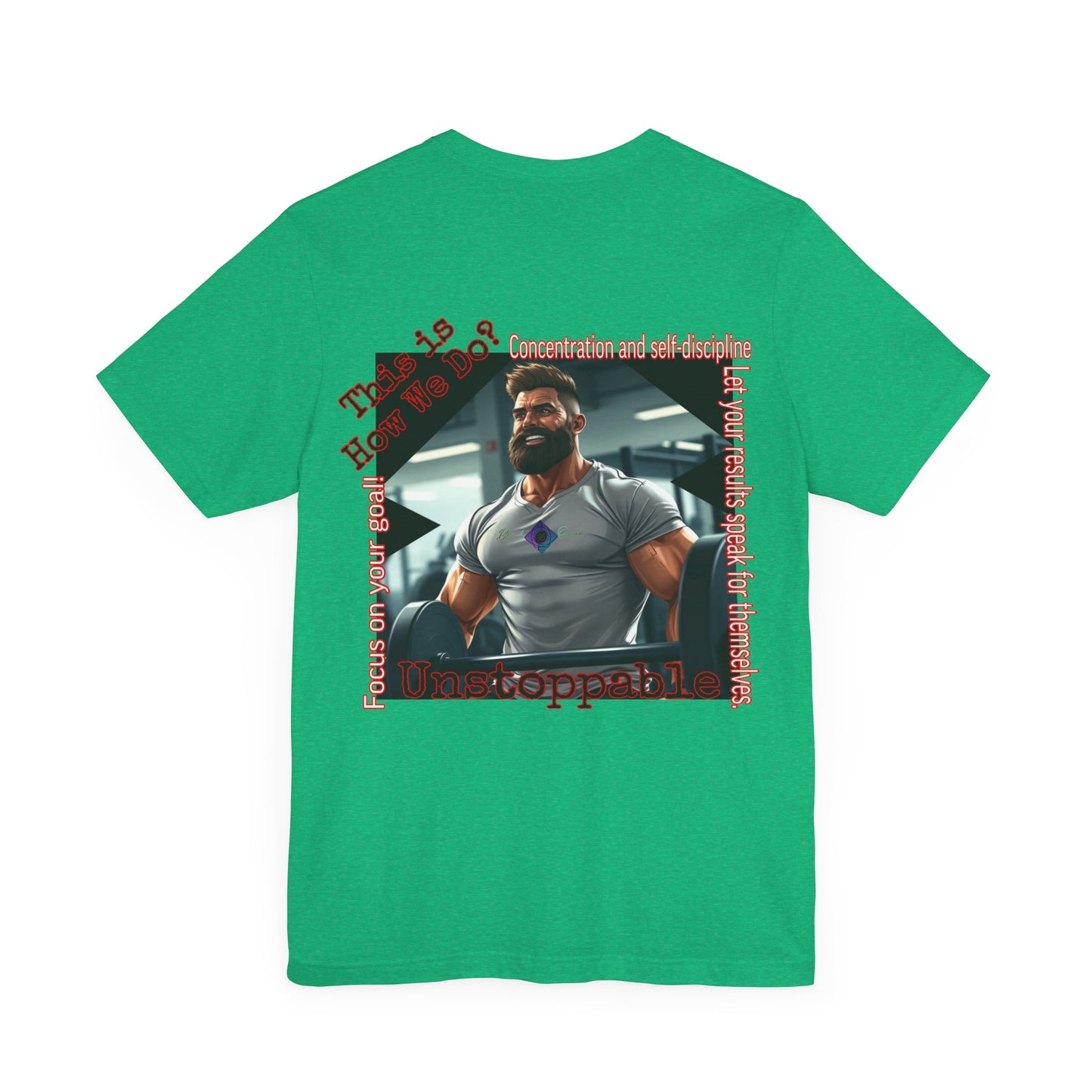 BlackOnion T-shirt with Workout Motif “Unstoppable “💪🔥🫵