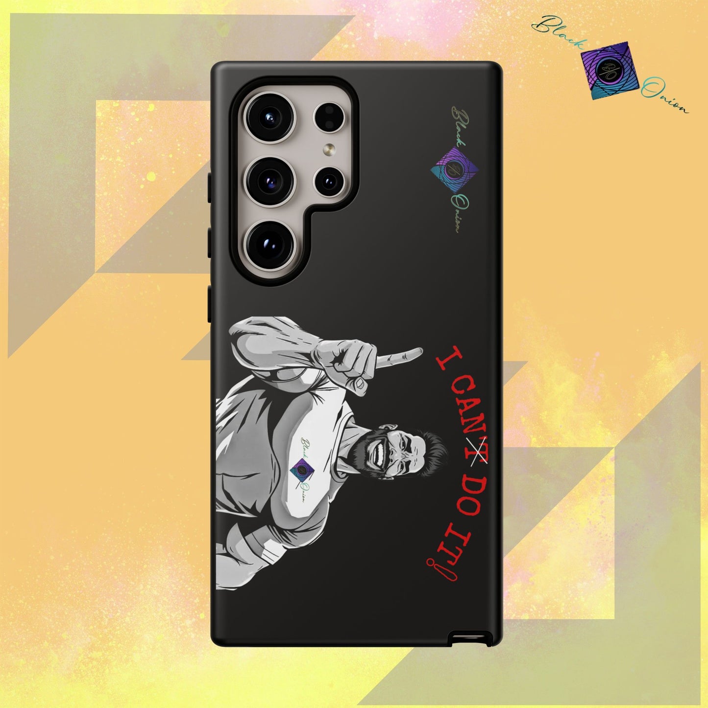 BlackOnion Brand New Phone Case - with Motivational Workout Motif’I Can Do It ‘💪🔥🫵