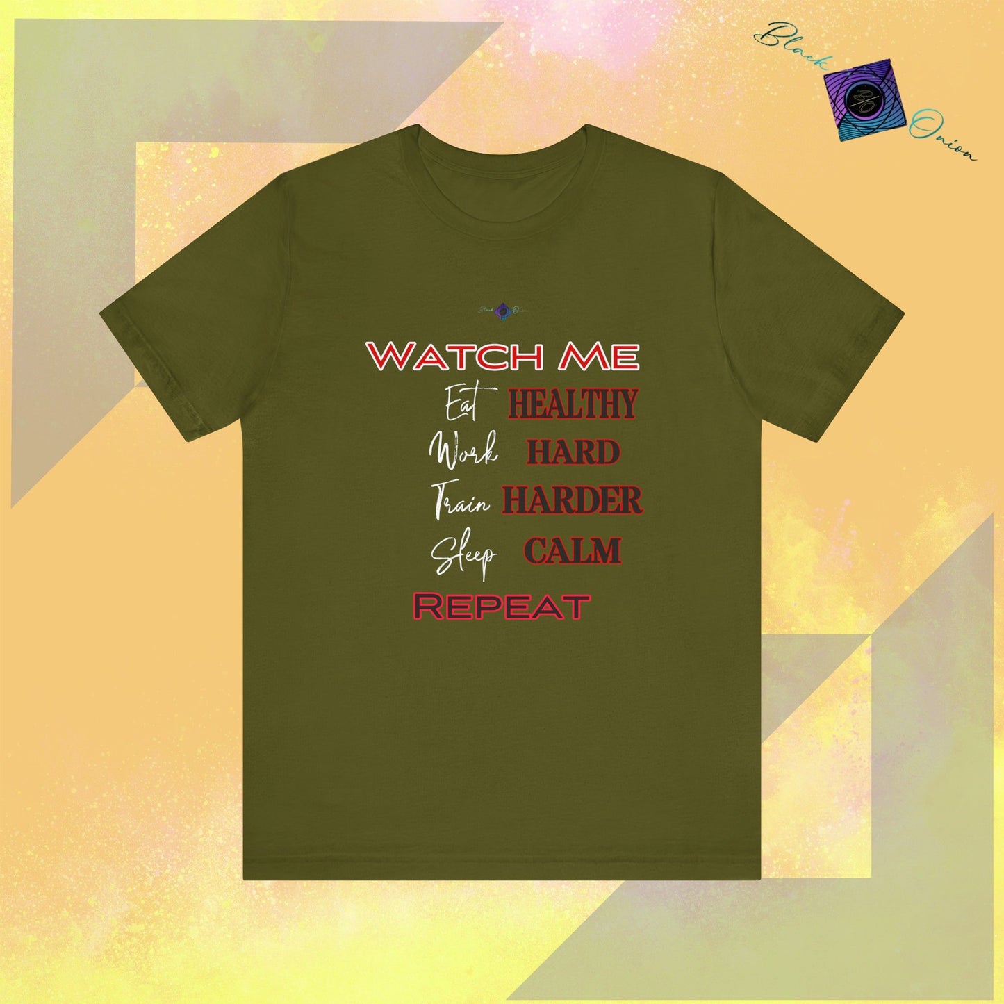 BlackOnion T-Shirt with Workout Motif V4 ‘ Watch Me’💪🔥🫵