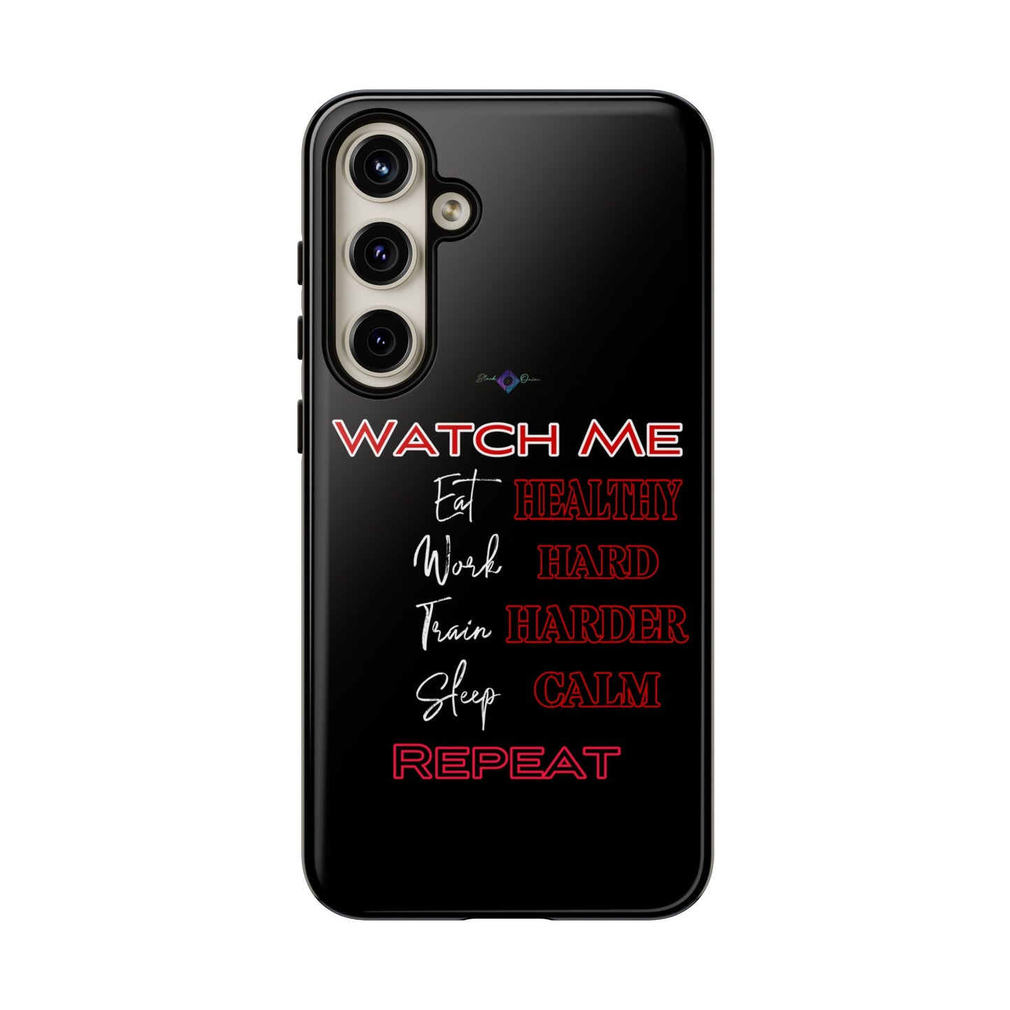 BlackOnion Phone Case -with Motivational Motif 'Watch Me' 💪🔥🫵