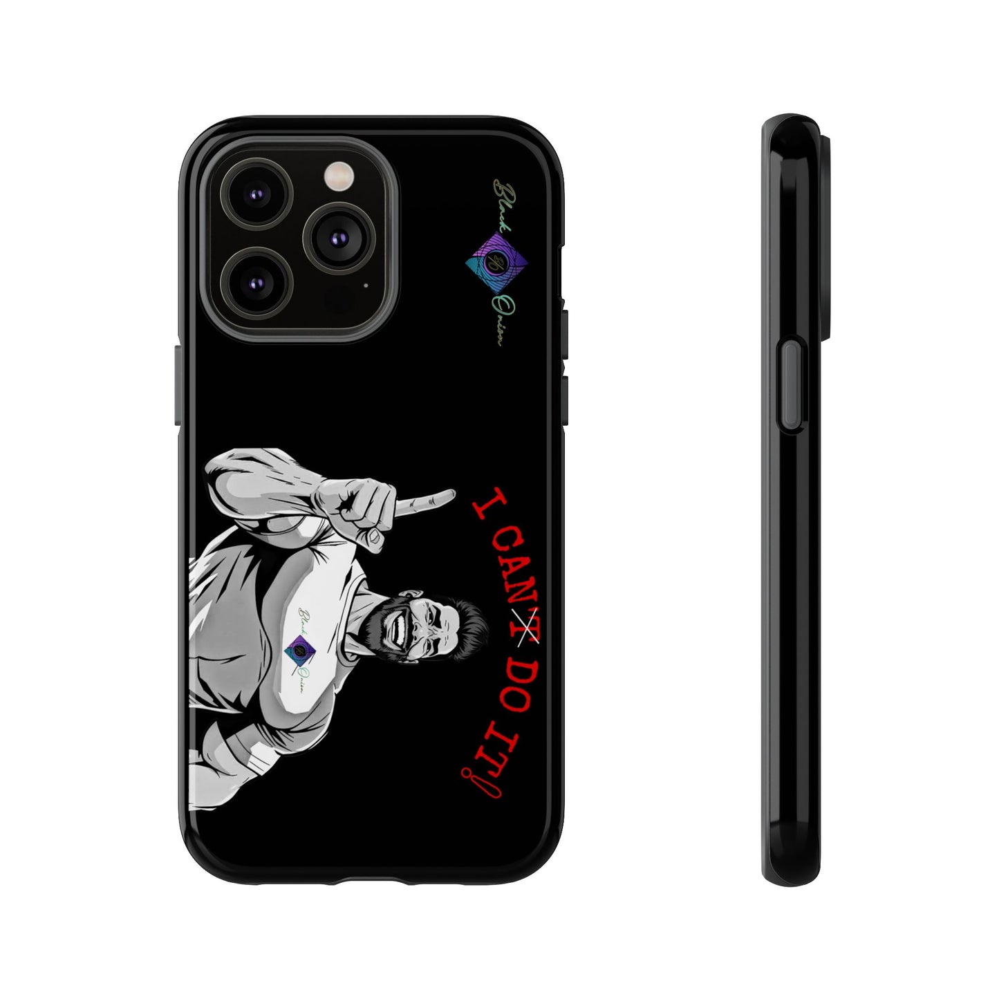 BlackOnion Brand New Phone Case - with Motivational Workout Motif’I Can Do It ‘💪🔥🫵