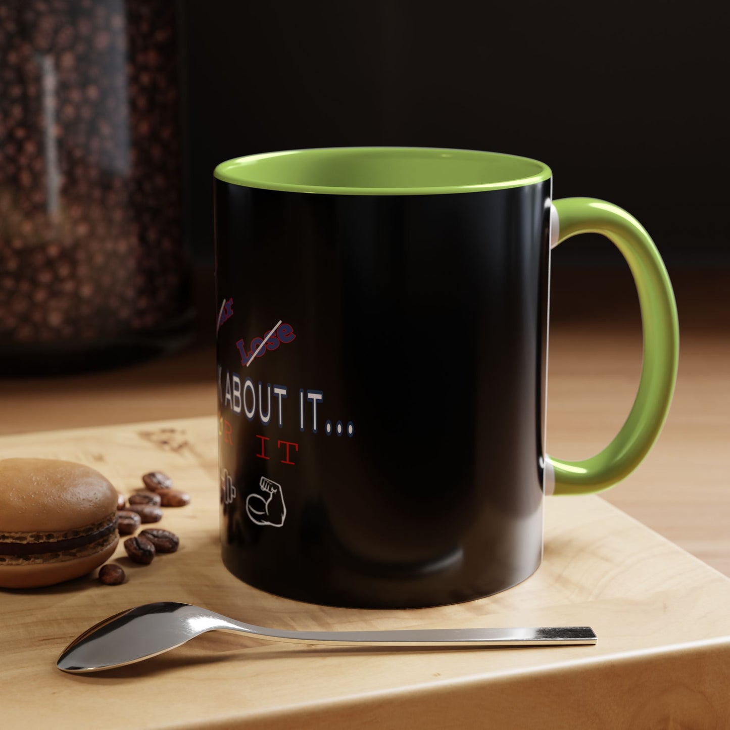 BlackOnion Coffee Mug Serial 2 with Workout Motif ‘Don’t think ‘🫵🔥💪
