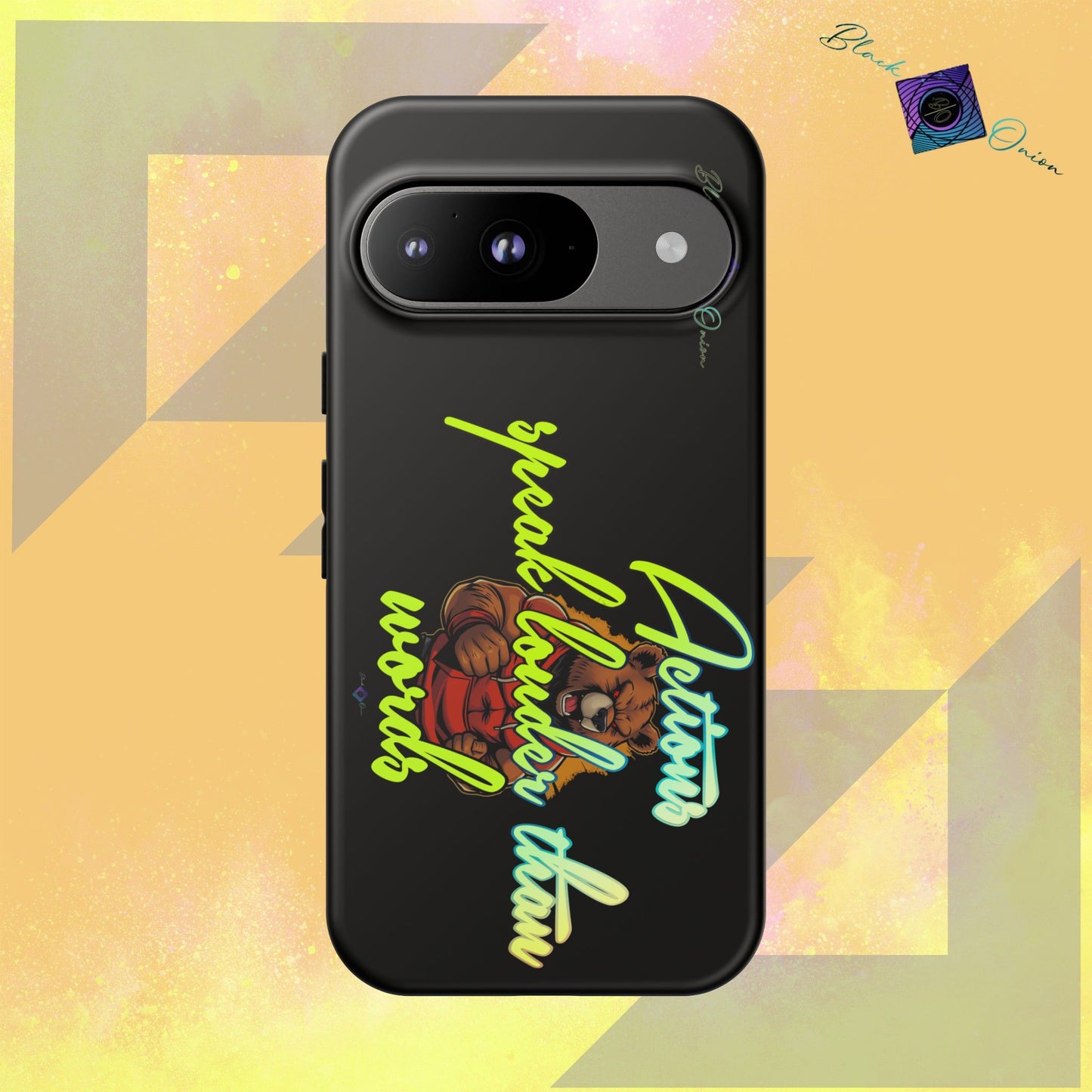BlackOnion Brand New Phone Case - with Motivational Workout Motif ‘Actions speak lauder ‘💪🔥🫵